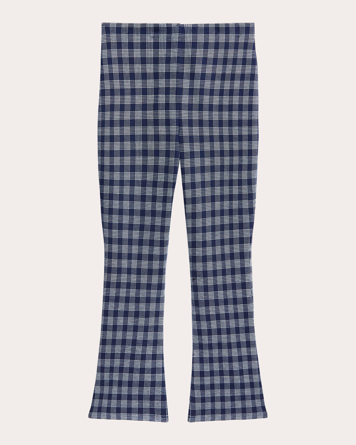 Plaid High-Rise Cropped Kick Pants