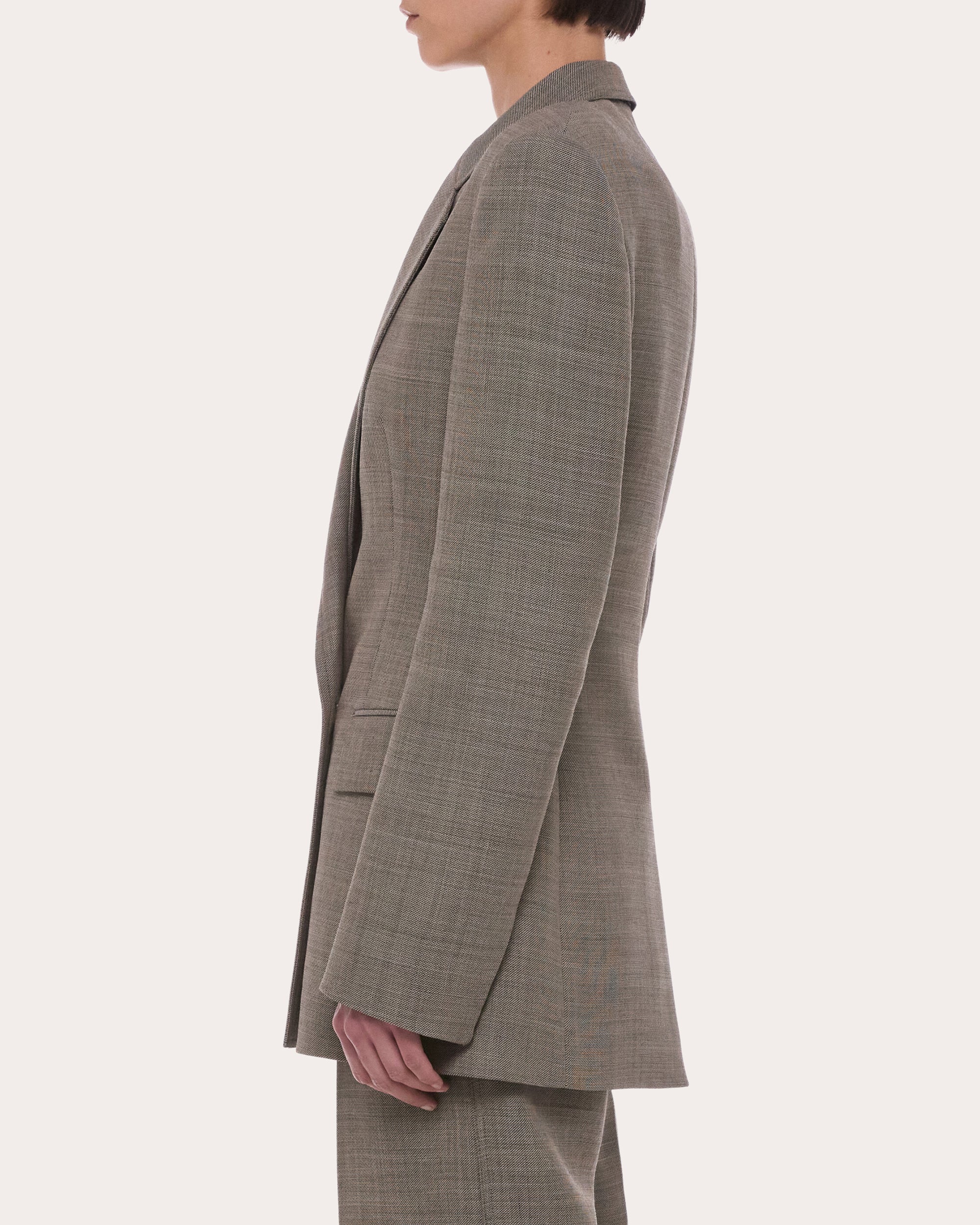 Sculptural Wool-Blend Blazer