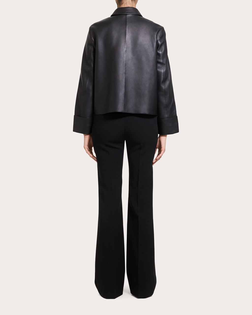 Leather Boxy Shirt Jacket