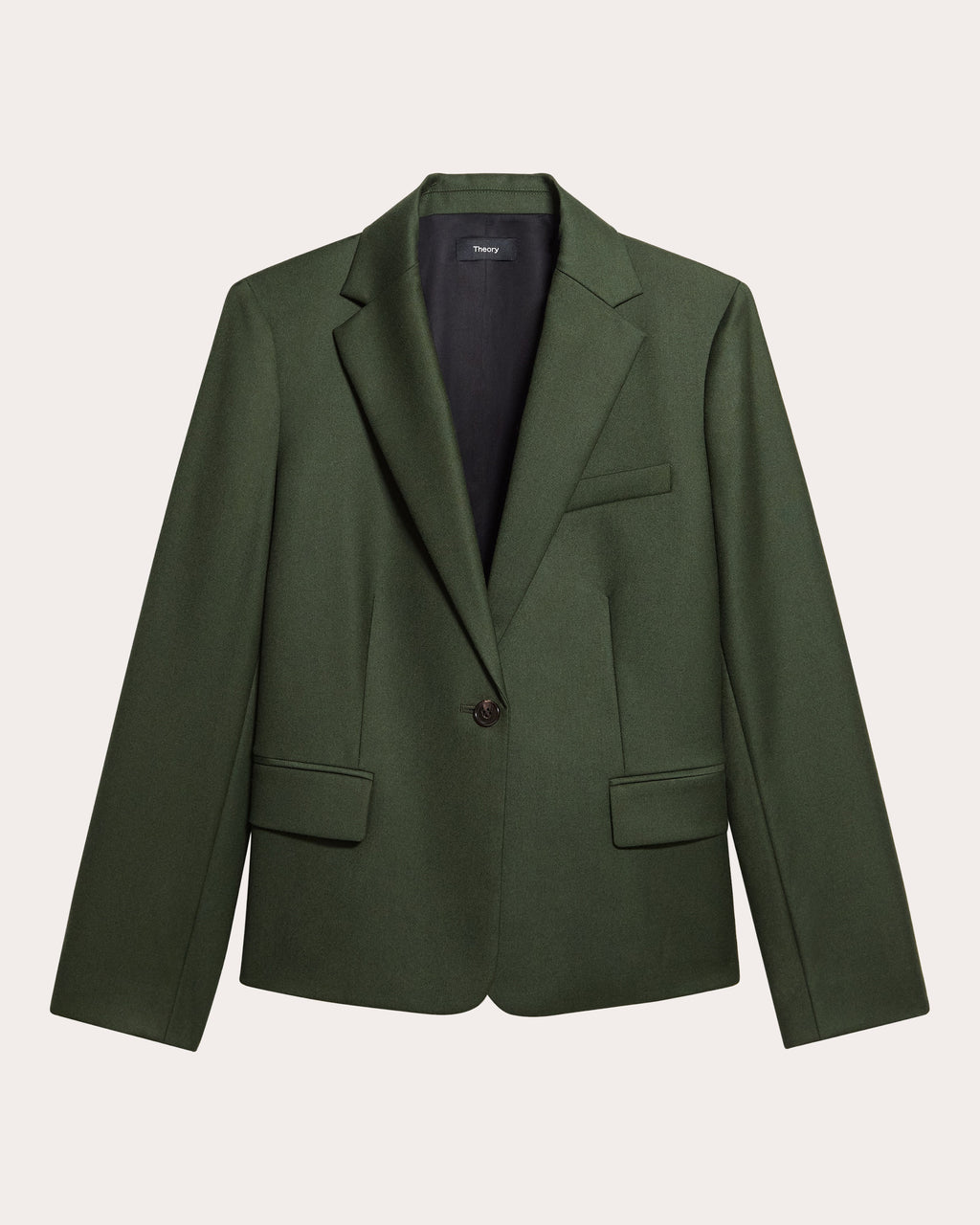 Sleek Flannel Slim Single-Breasted Blazer