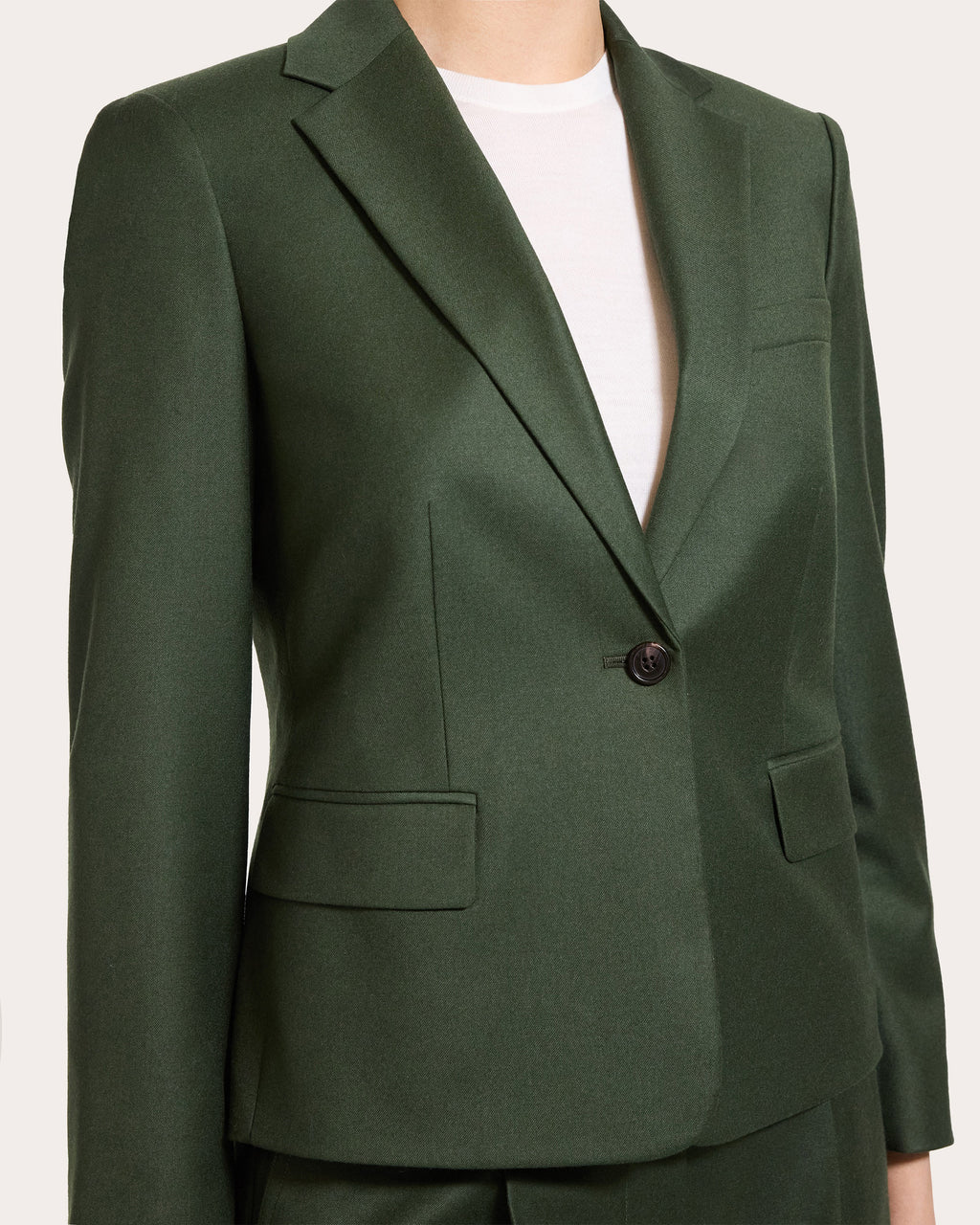 Sleek Flannel Slim Single-Breasted Blazer