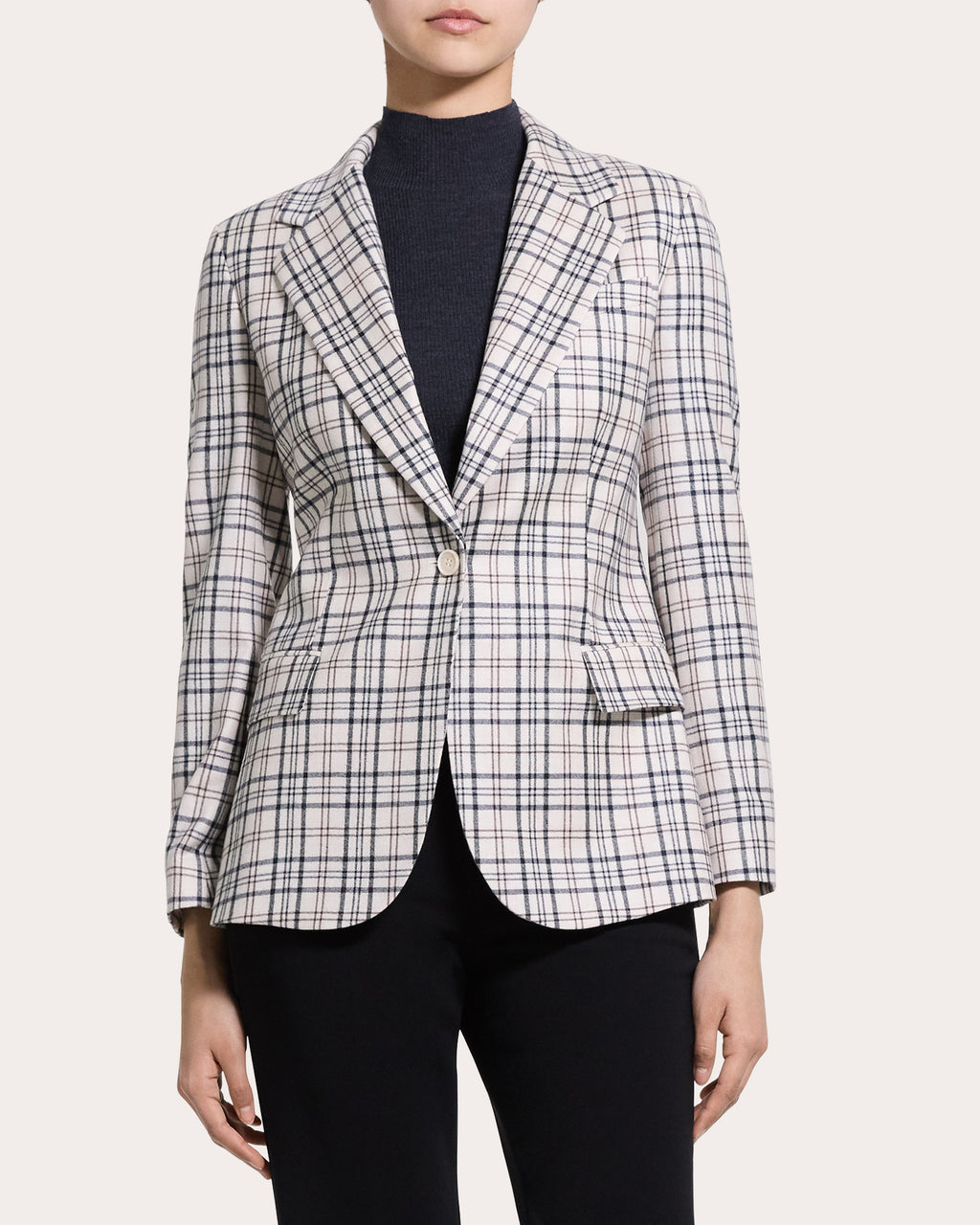 Plaid Sleek Flannel Lynnia Blazer