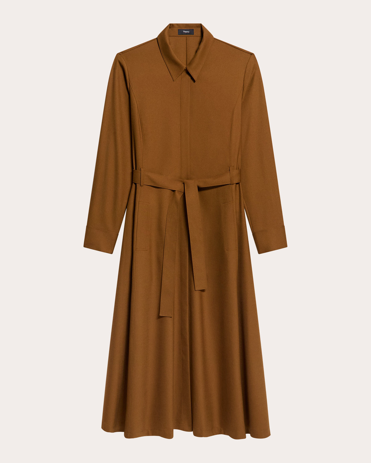 Flannel Belted Shirt Dress