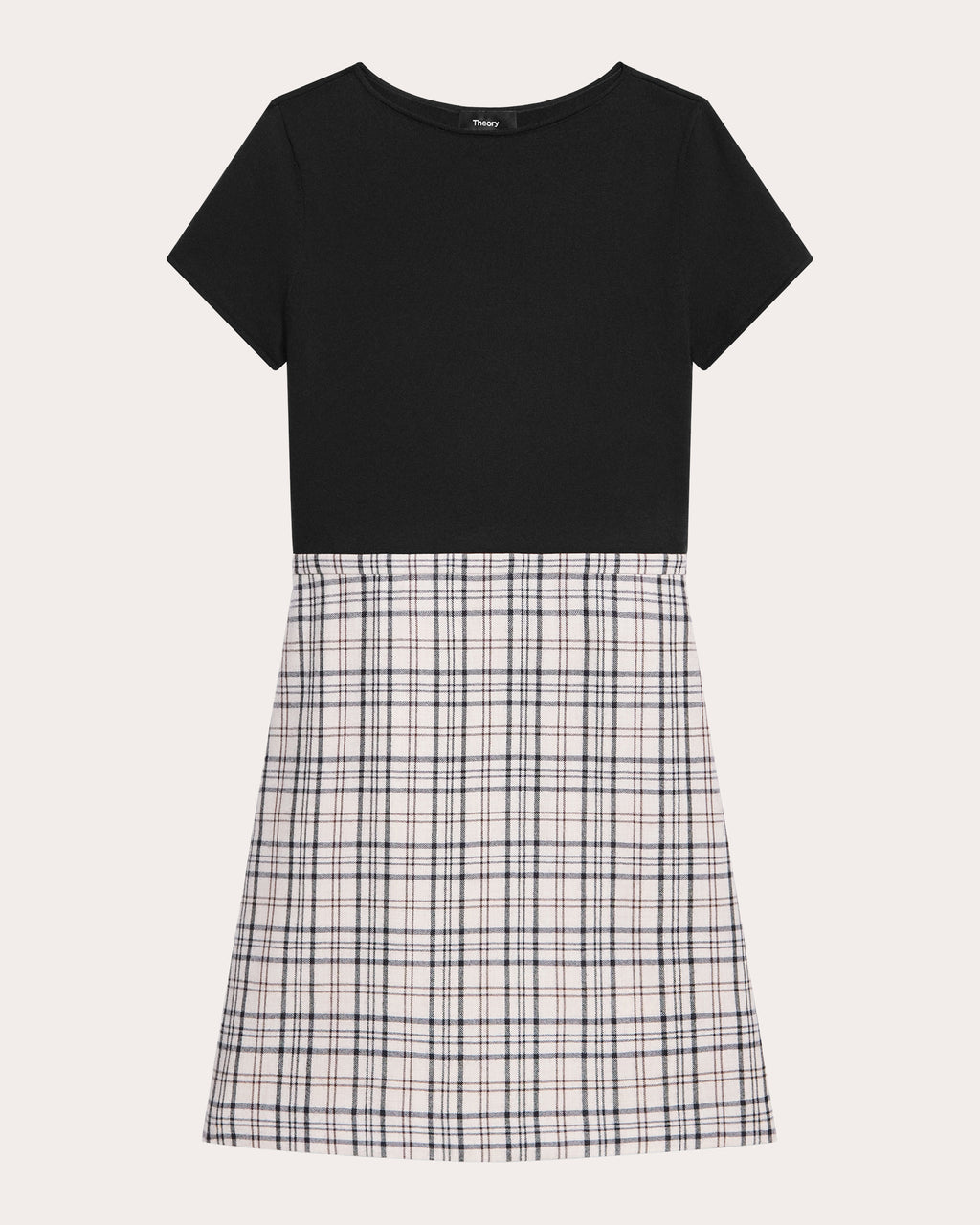 Plaid Flannel Knit Combo Mini Dress