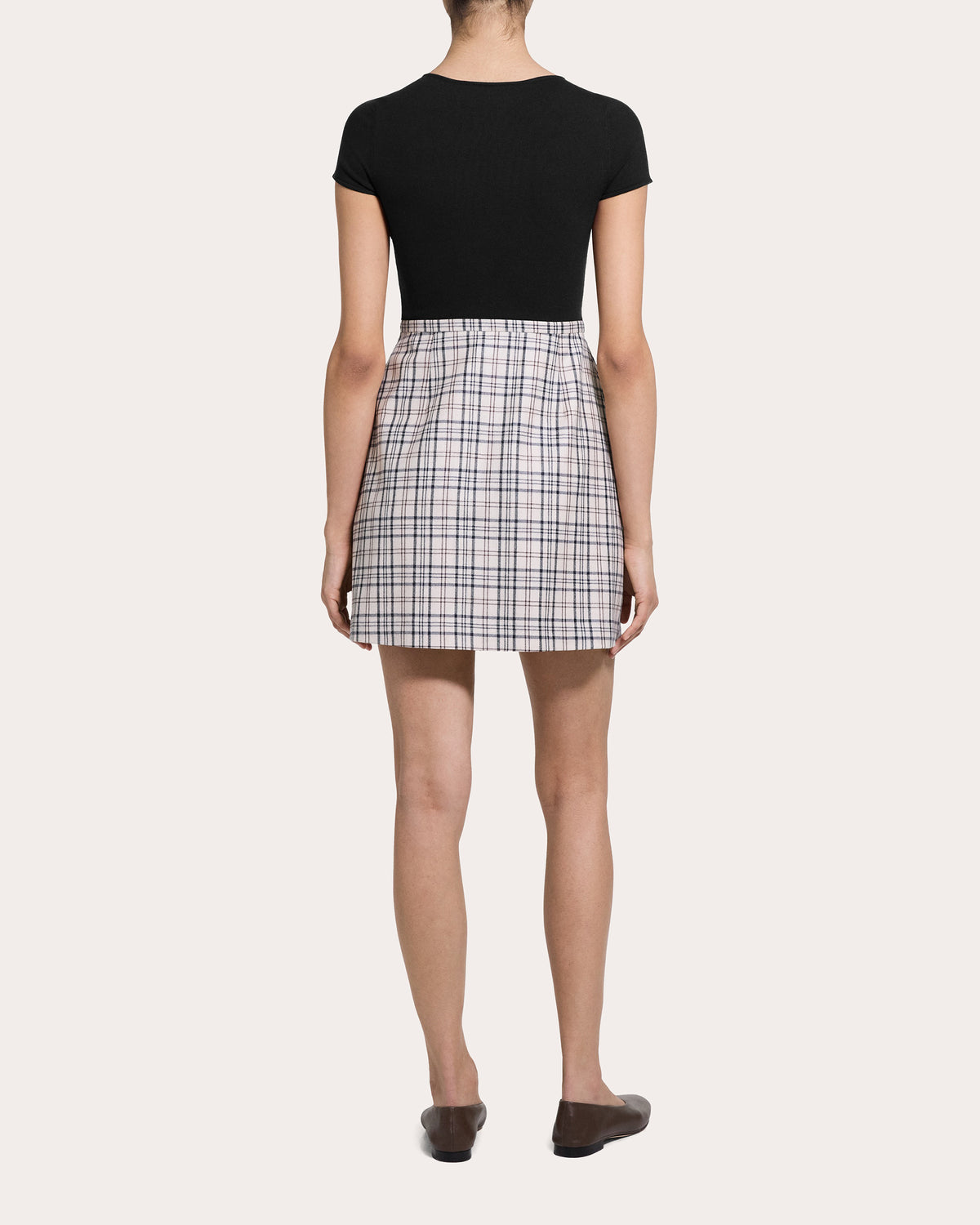 Plaid Flannel Knit Combo Mini Dress