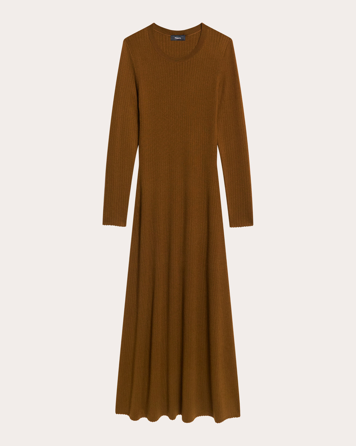 Regal Wool Ribbed Maxi Dress