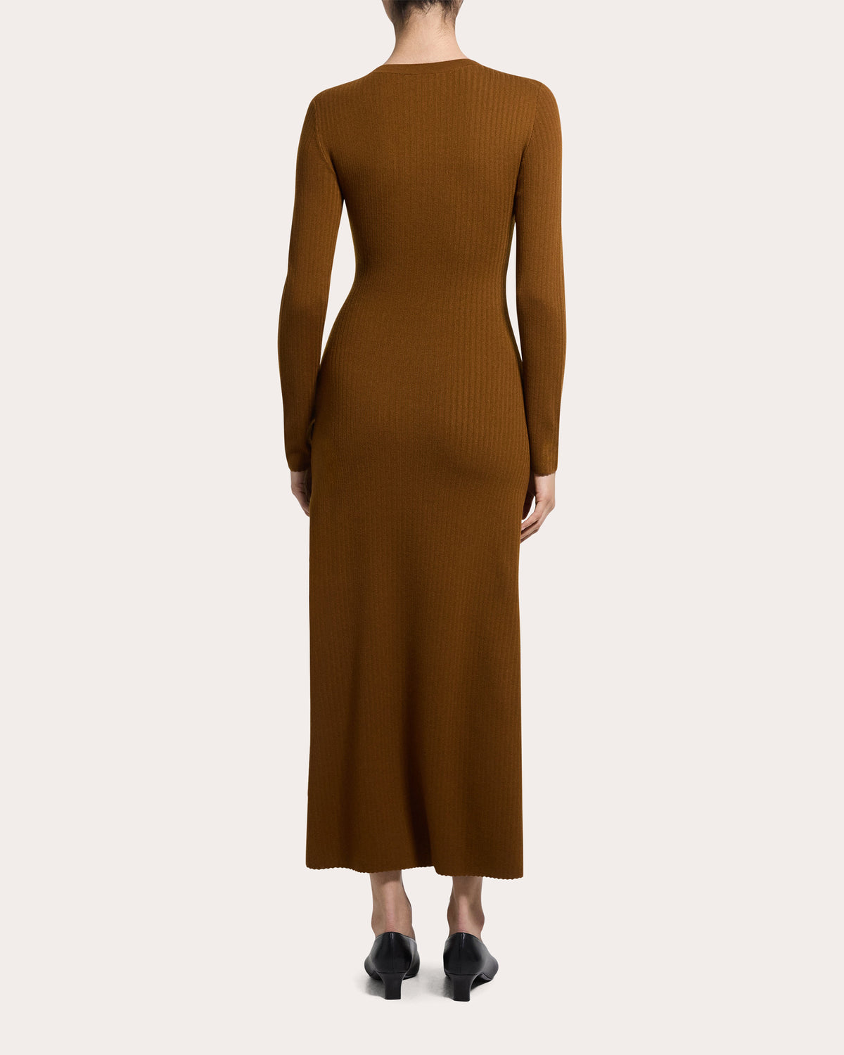 Regal Wool Ribbed Maxi Dress