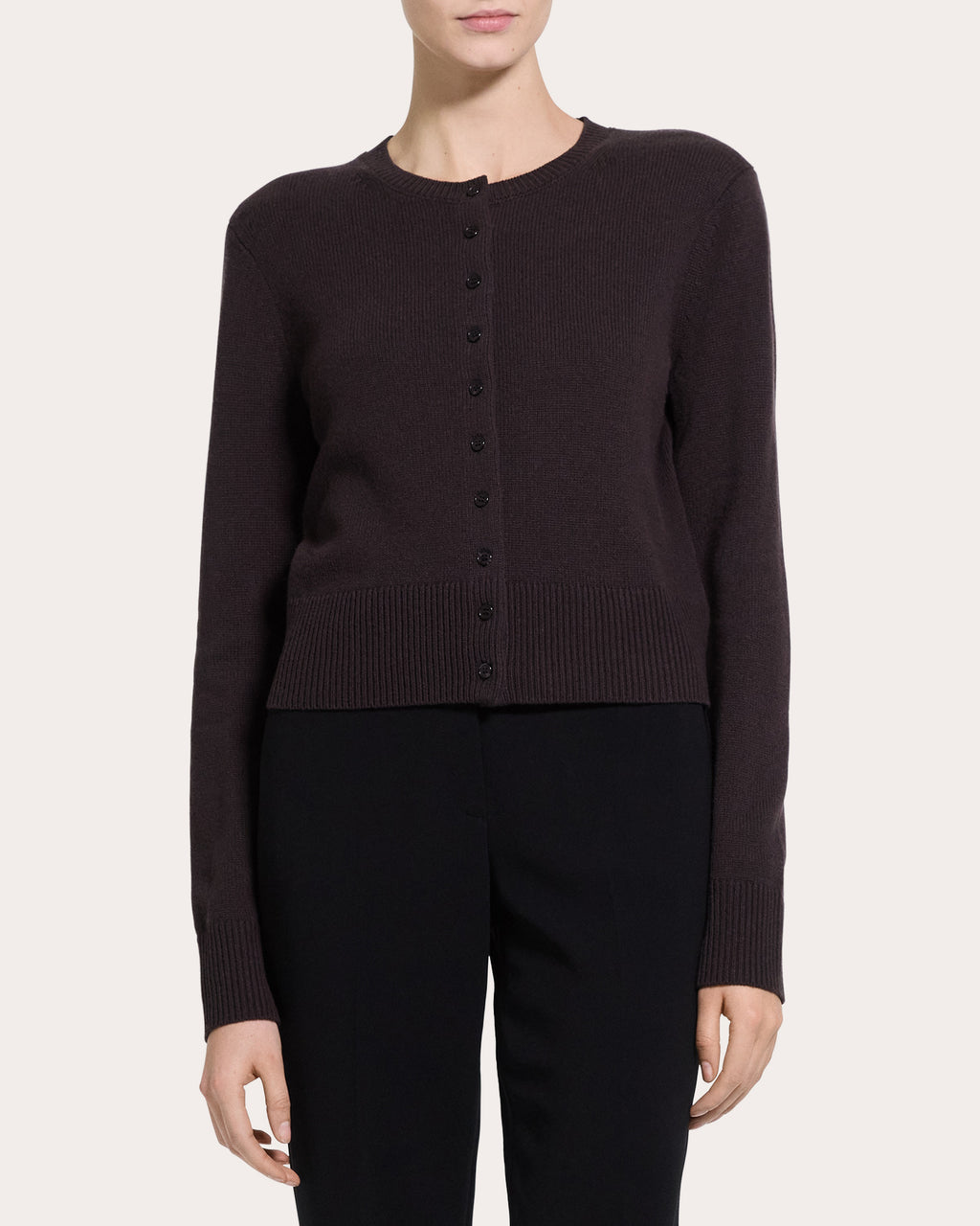 Cashmere Knit Slim Button Cardigan