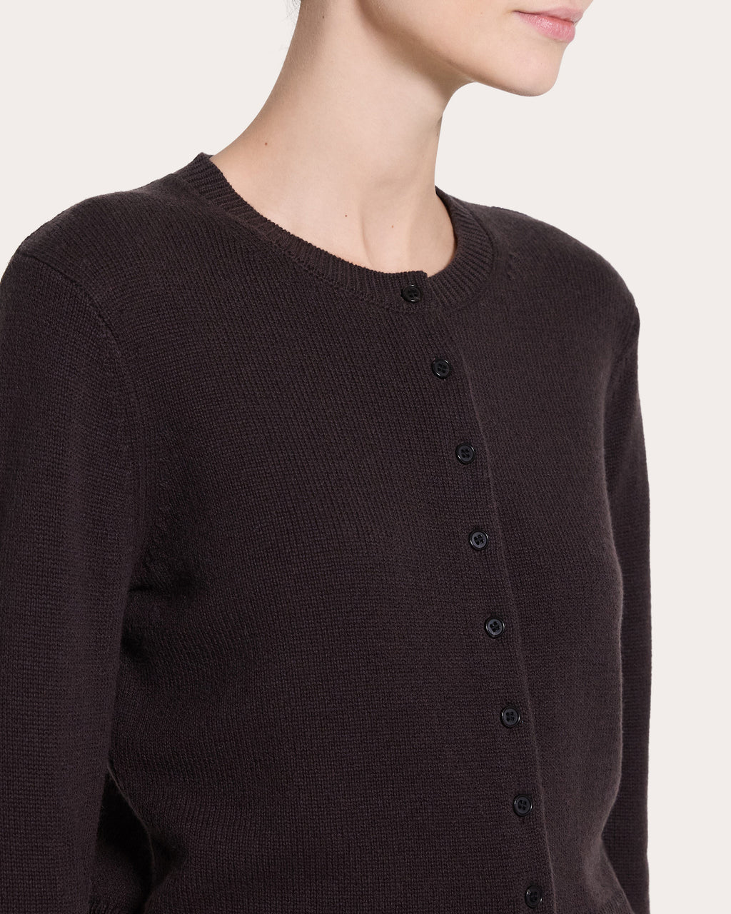 Cashmere Knit Slim Button Cardigan