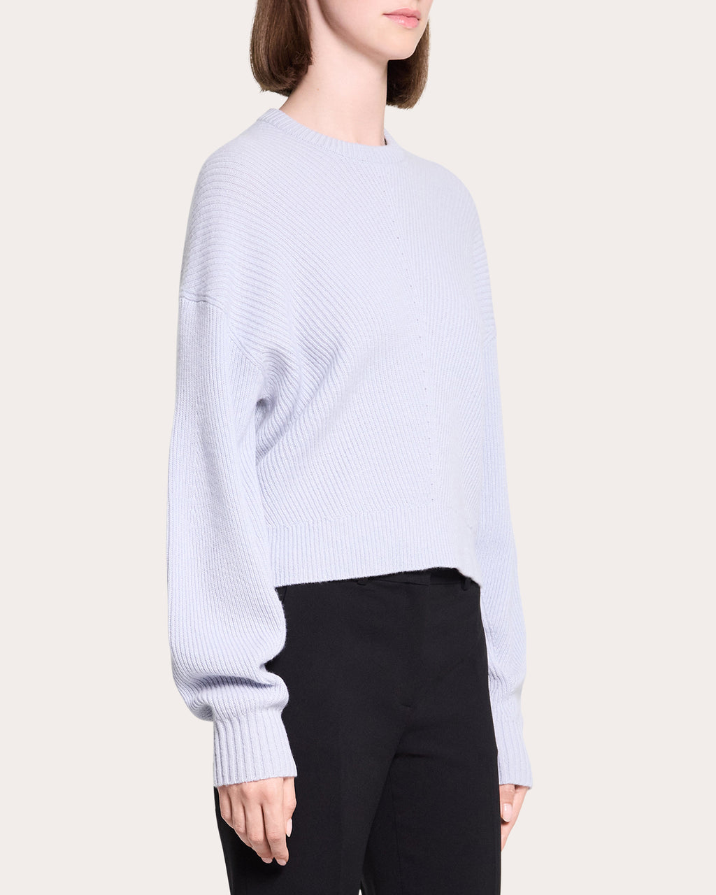 Textural Ribbed Cashmere Pullover