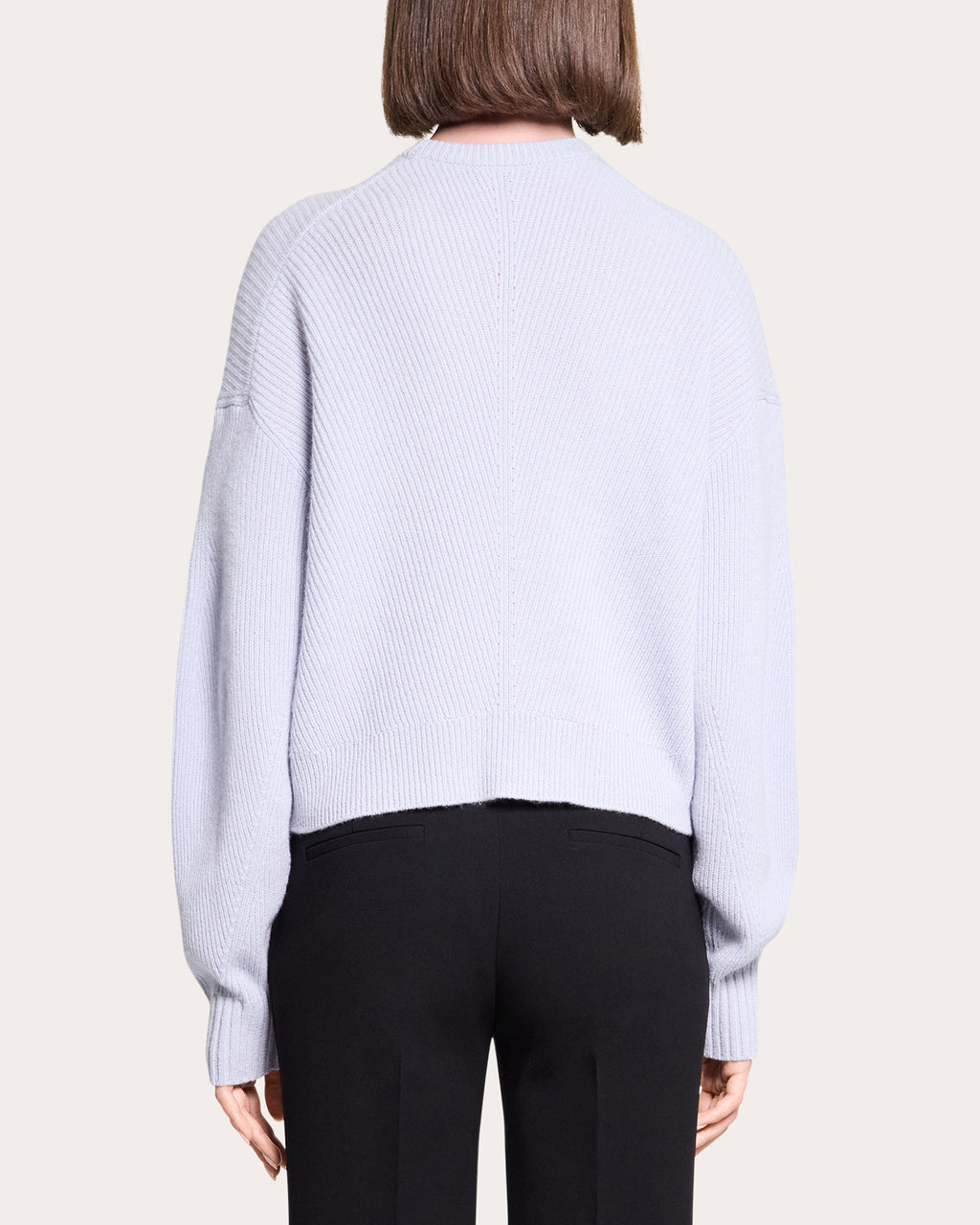 Textural Ribbed Cashmere Pullover