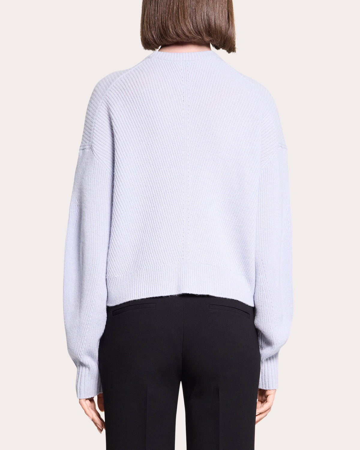 Textural Ribbed Cashmere Pullover