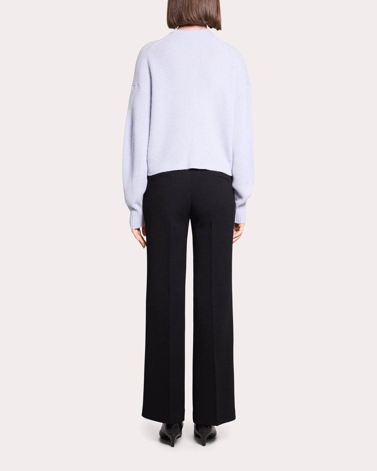 Textural Ribbed Cashmere Pullover