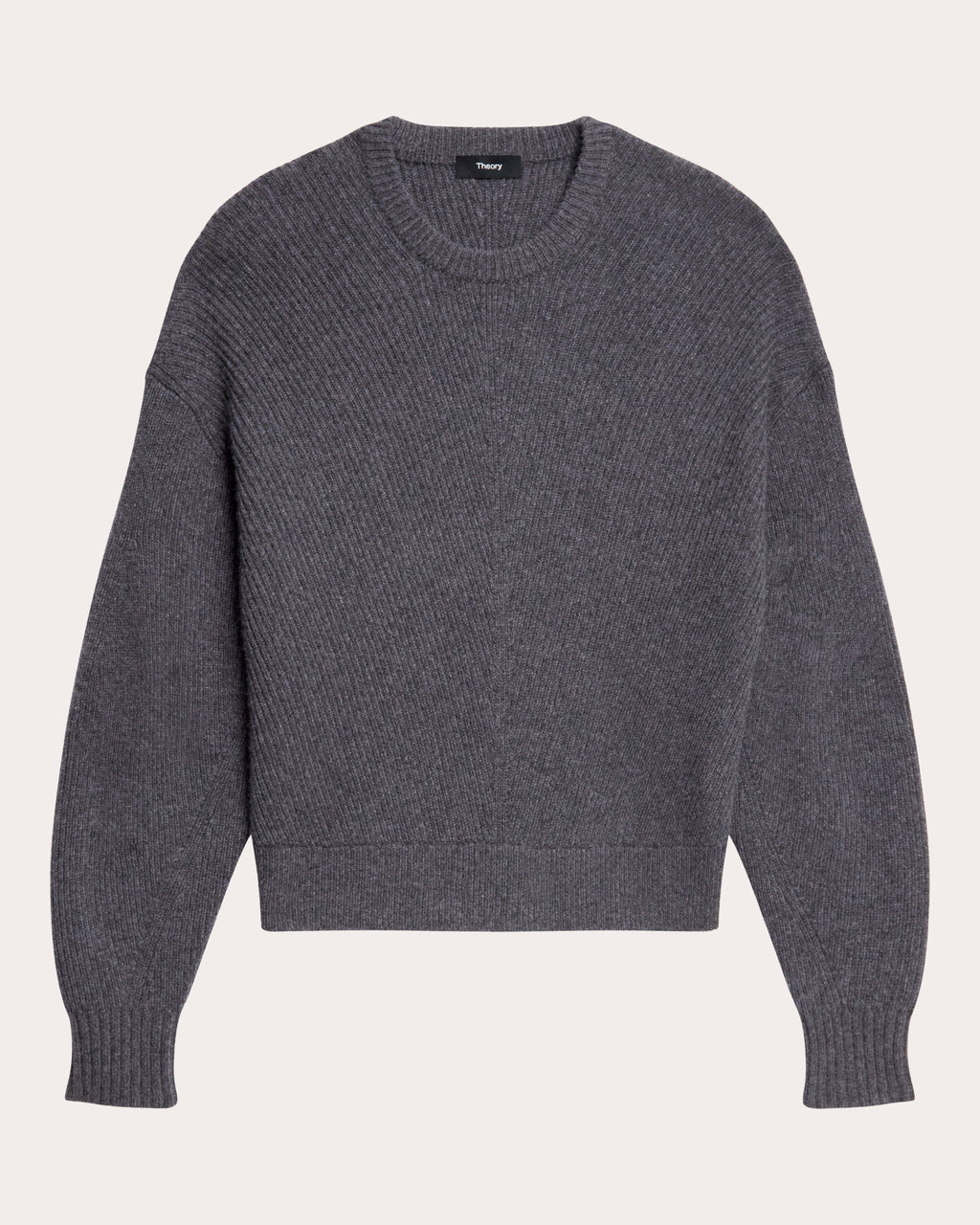 Textural Ribbed Cashmere Pullover