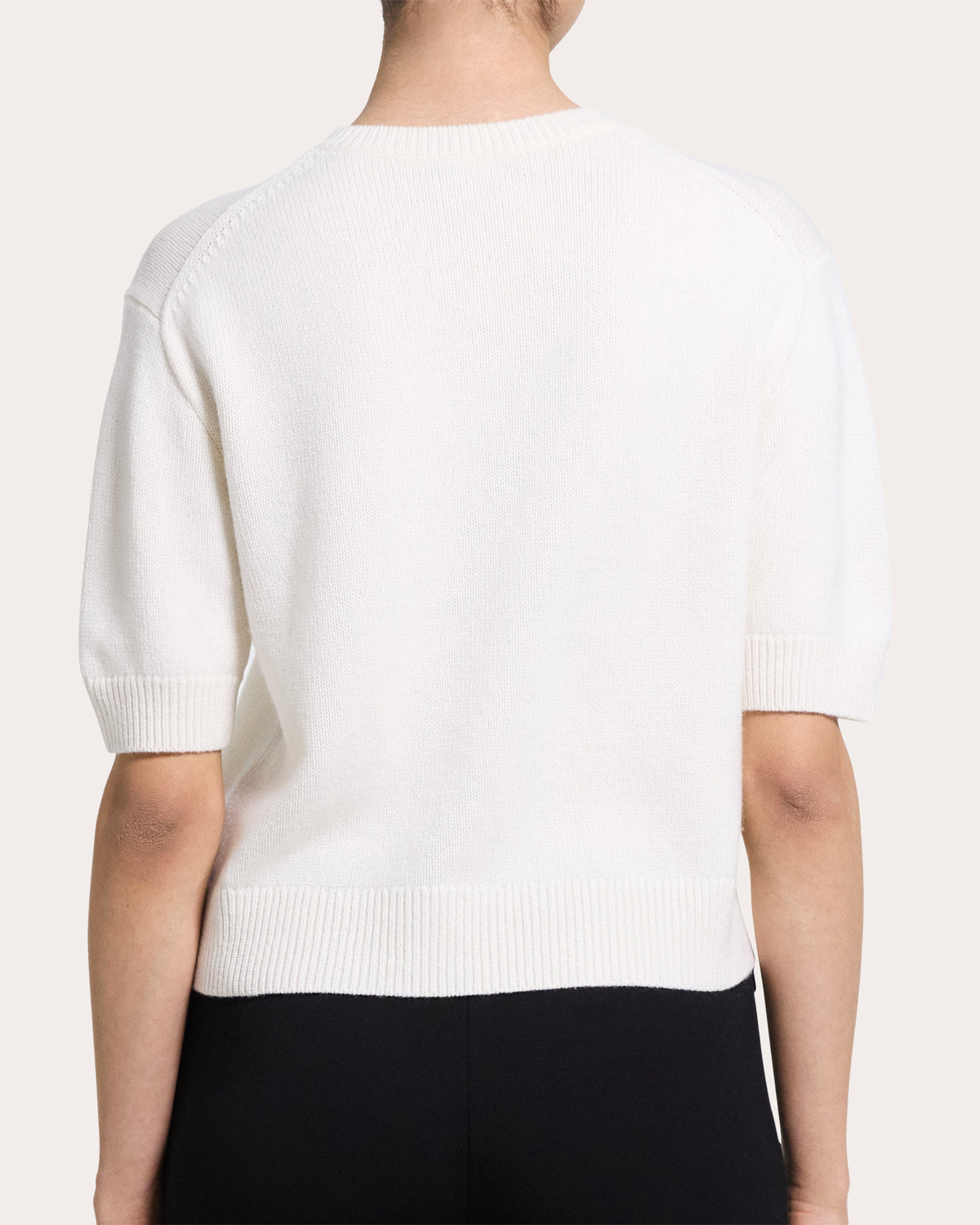 Cashmere Knit V-Neck T-Shirt