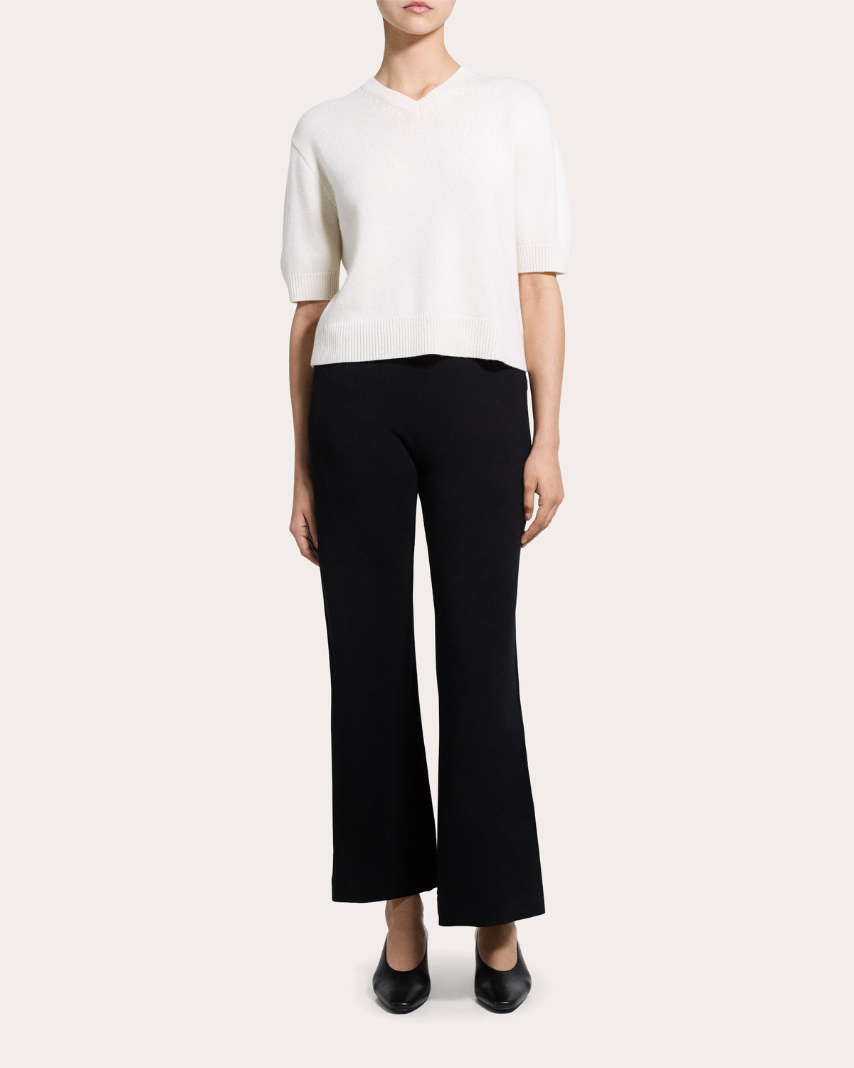 Cashmere Knit V-Neck T-Shirt