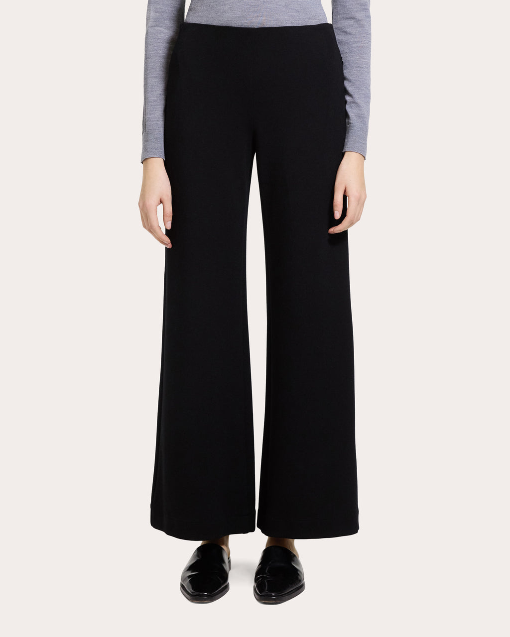 Double-Knit Jersey Straight-Leg Pants