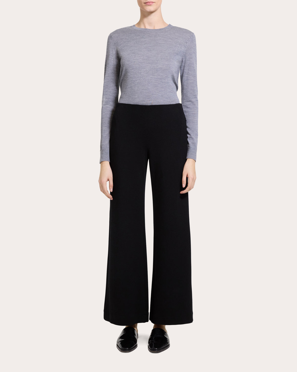 Double-Knit Jersey Straight-Leg Pants