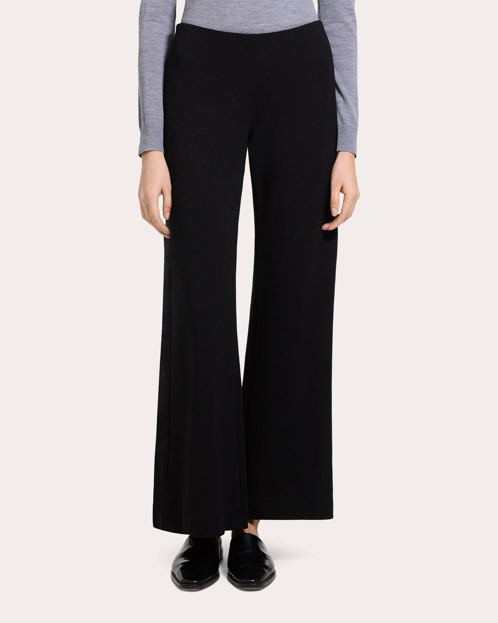 Double-Knit Jersey Straight-Leg Pants
