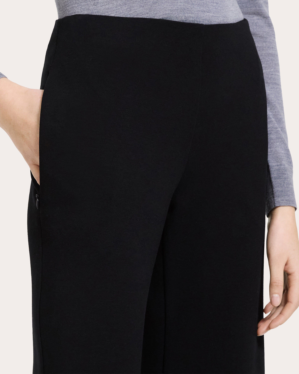 Double-Knit Jersey Straight-Leg Pants