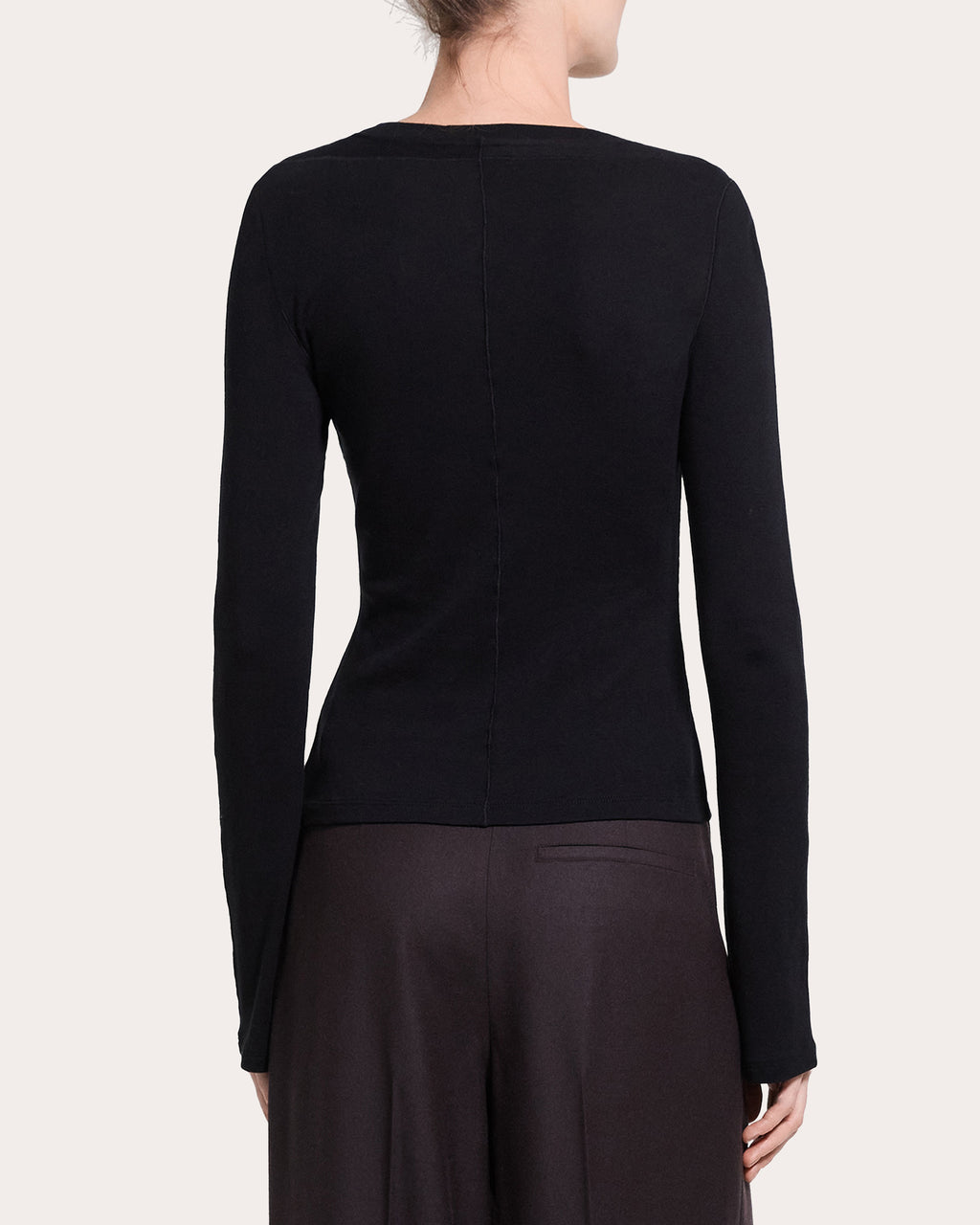 Cotton Modal Slim Long-Sleeve Top