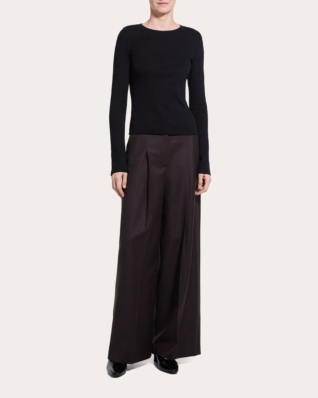 Cotton Modal Slim Long-Sleeve Top