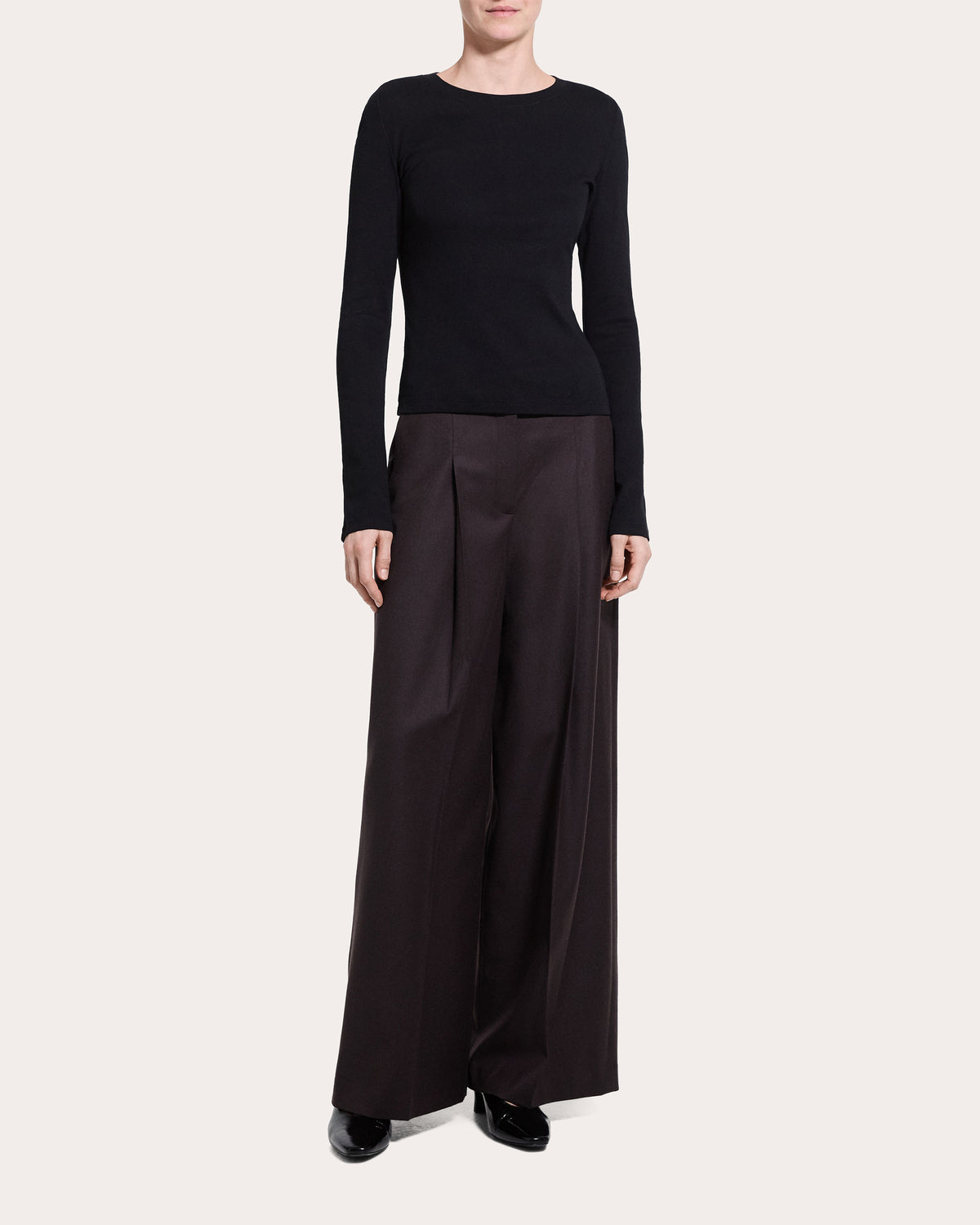 Cotton Modal Slim Long-Sleeve Top