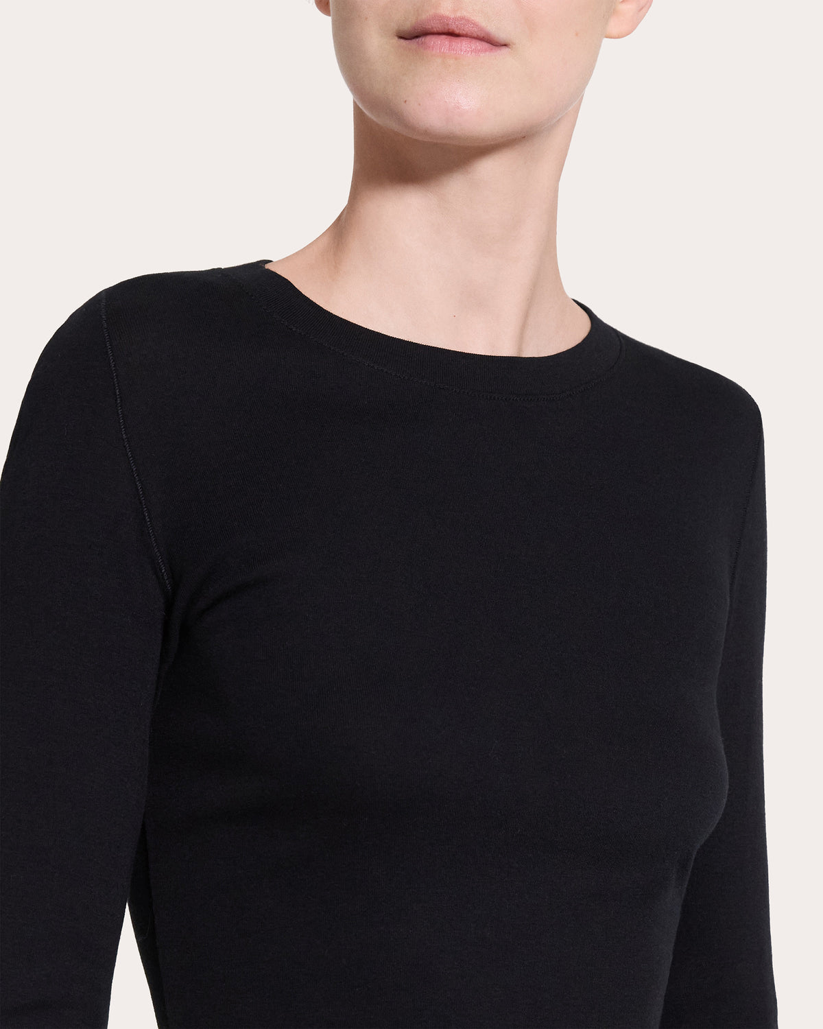 Cotton Modal Slim Long-Sleeve Top