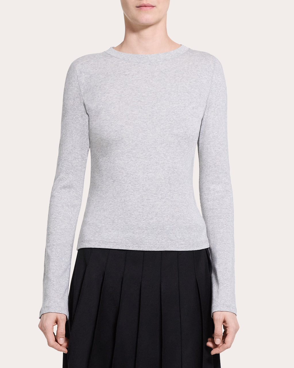 Cotton Modal Slim Long-Sleeve Top