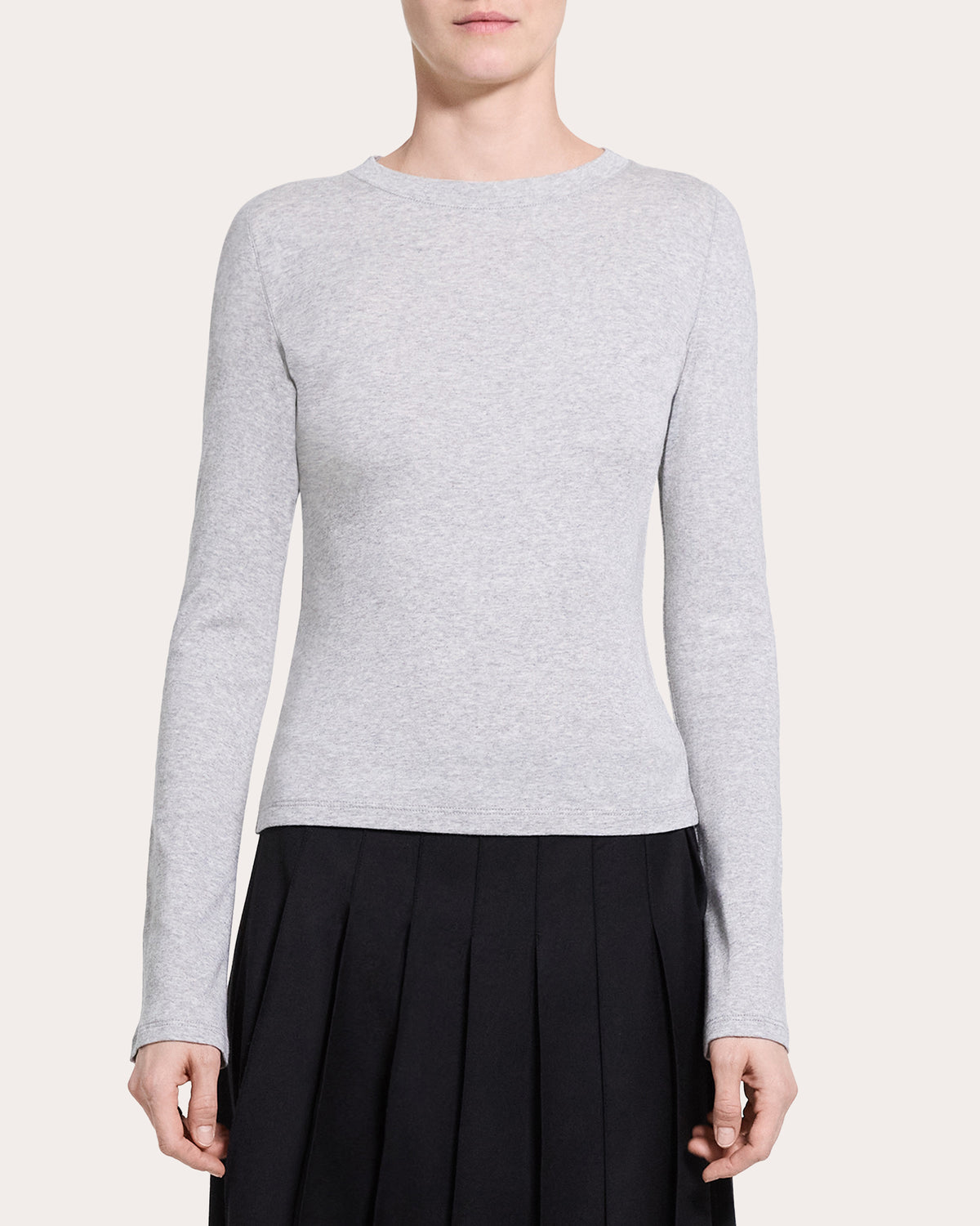 Cotton Modal Slim Long-Sleeve Top