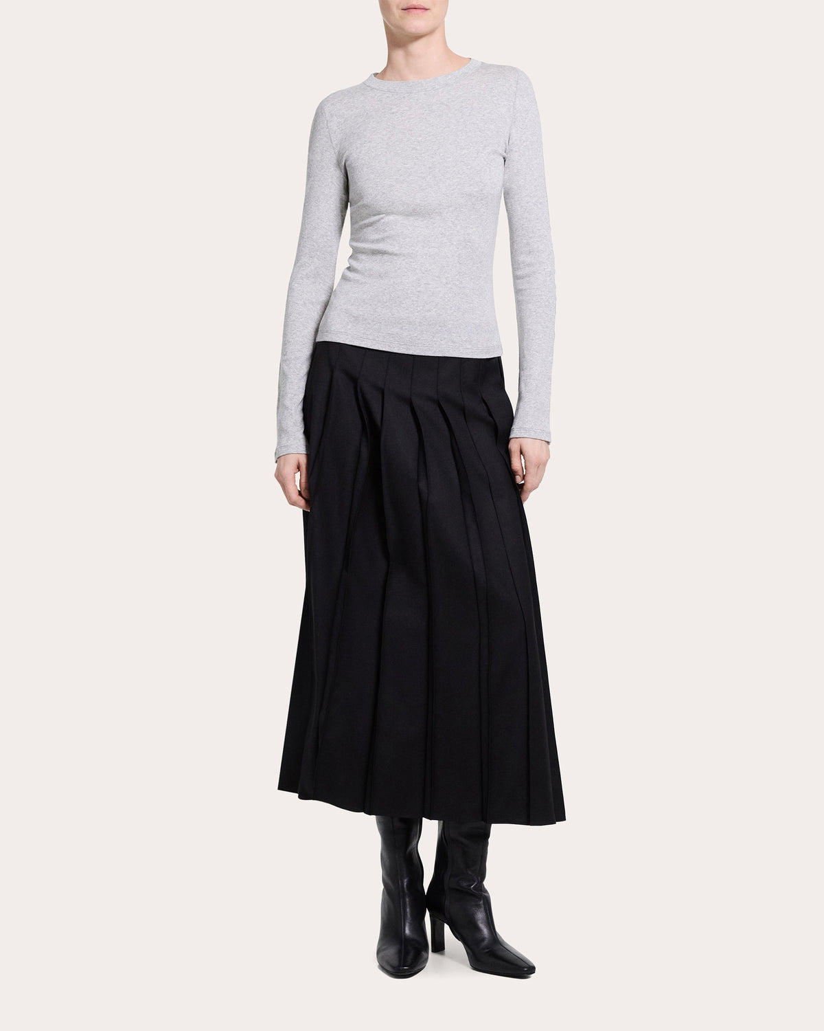 Cotton Modal Slim Long-Sleeve Top