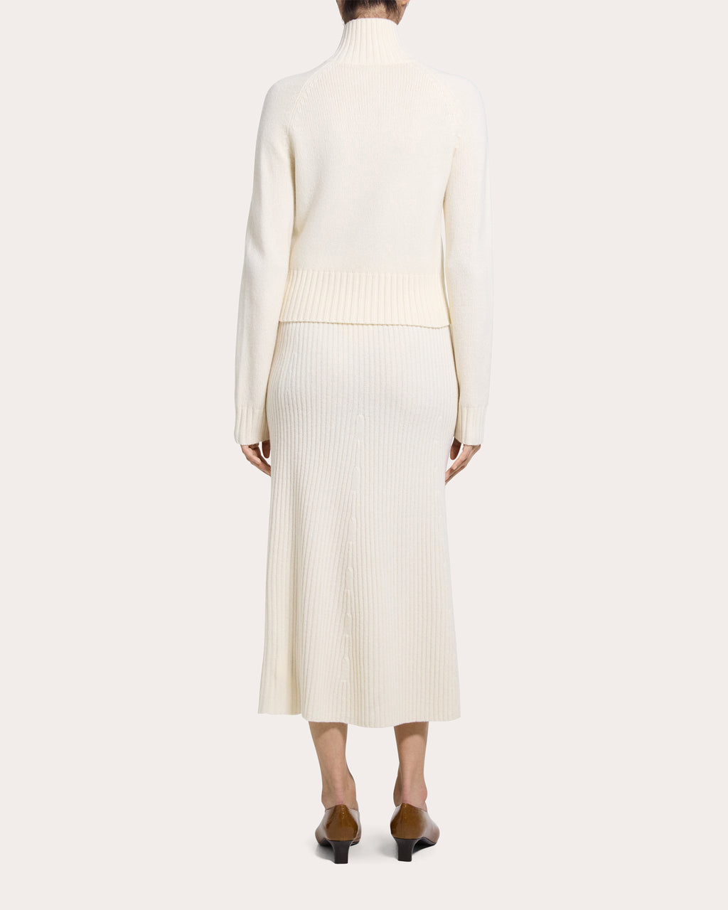 Felted Wool Cashmere Raglan Zip Cardigan