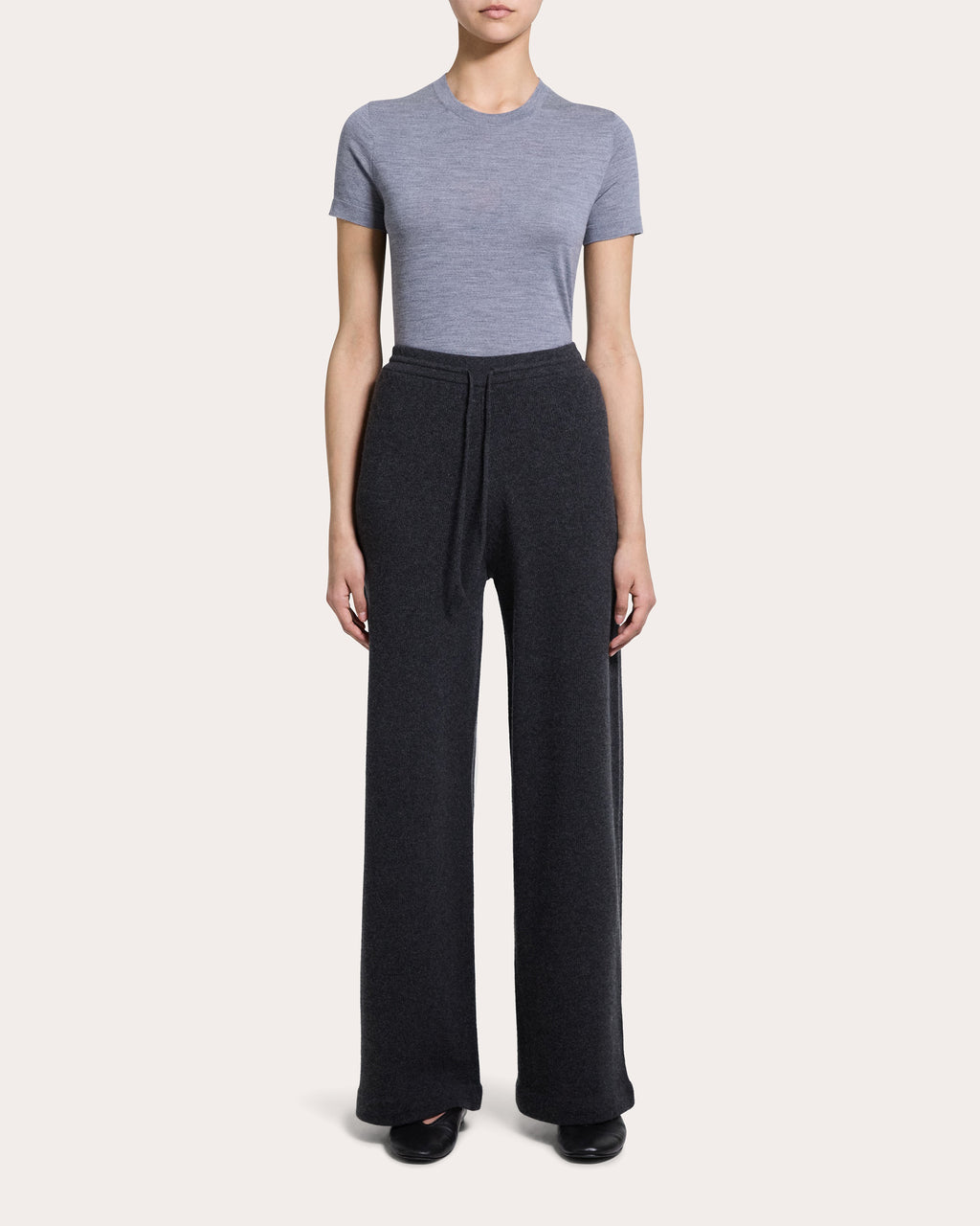 Cashmere Knit Track Pants