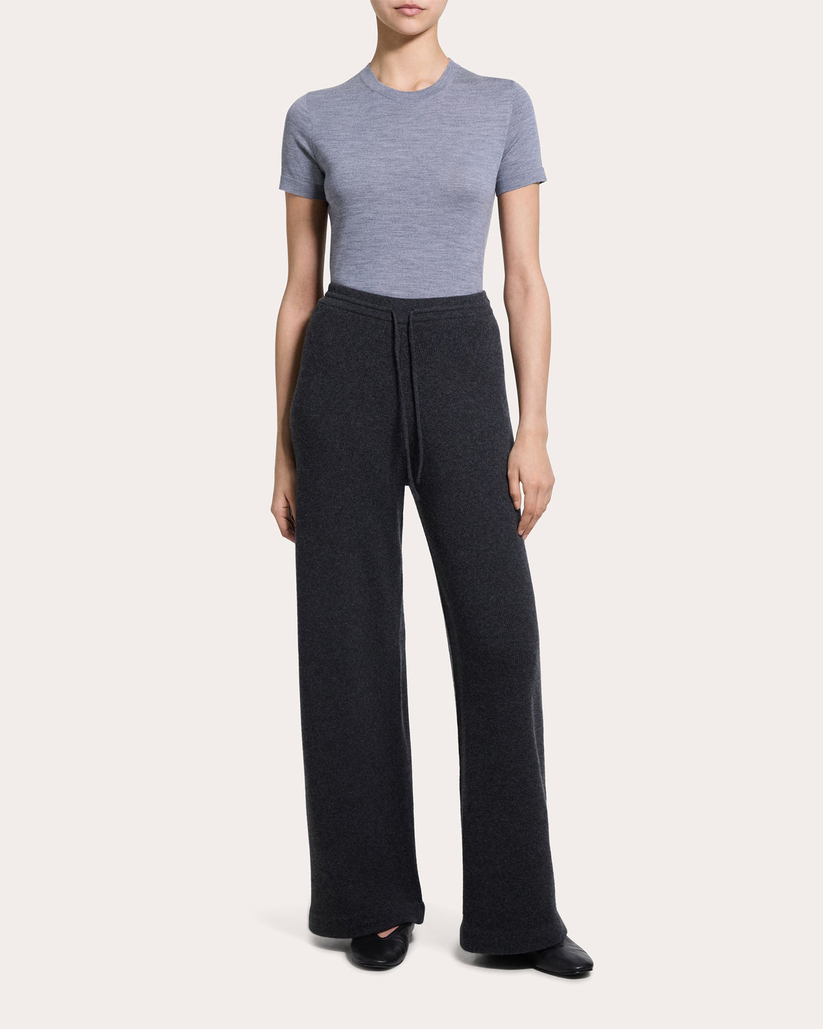 Cashmere Knit Track Pants