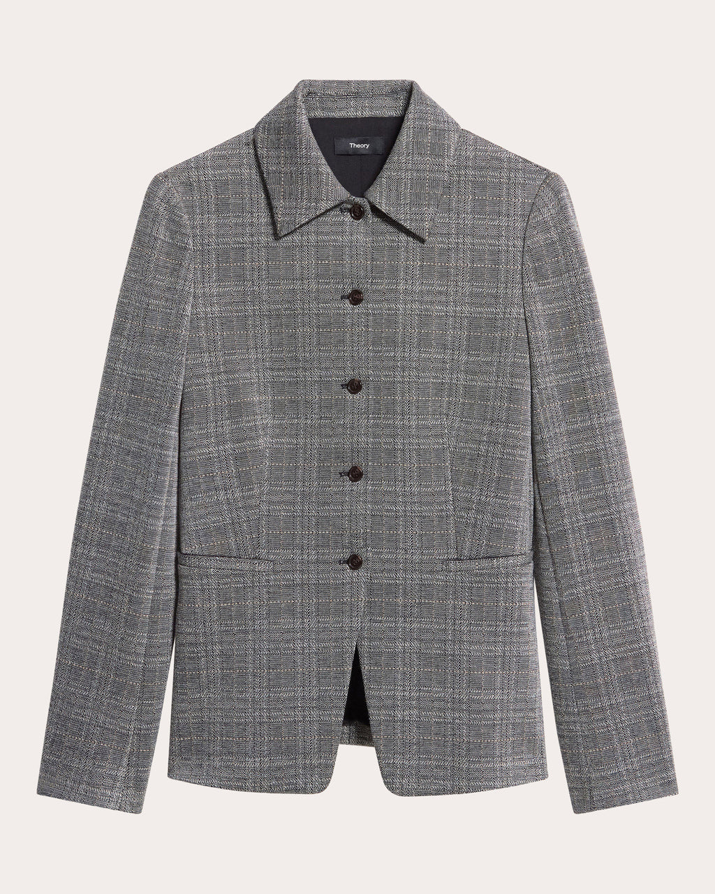 Plaid Slim Cutaway Blazer