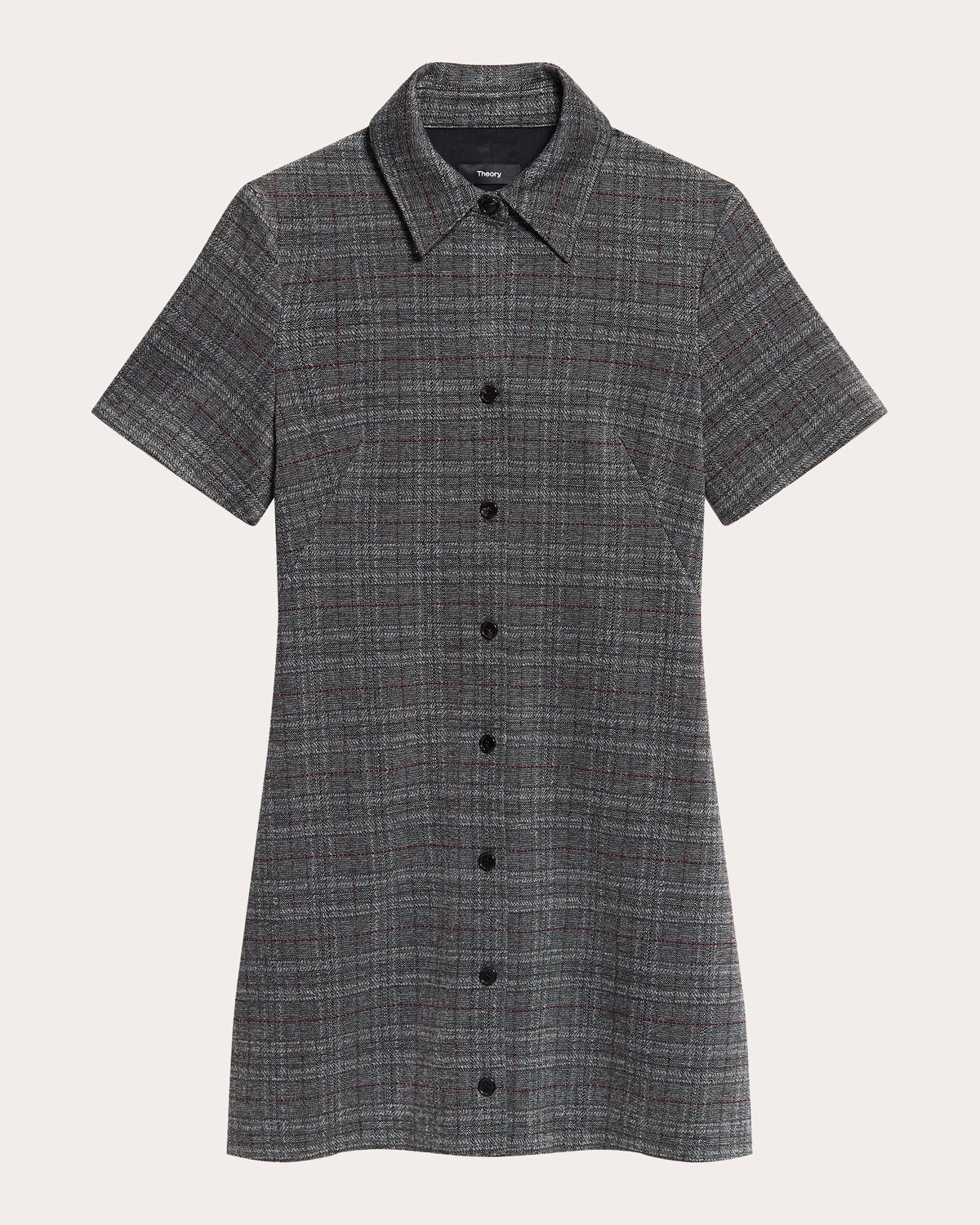 Plaid A-Line Mini Shirt Dress