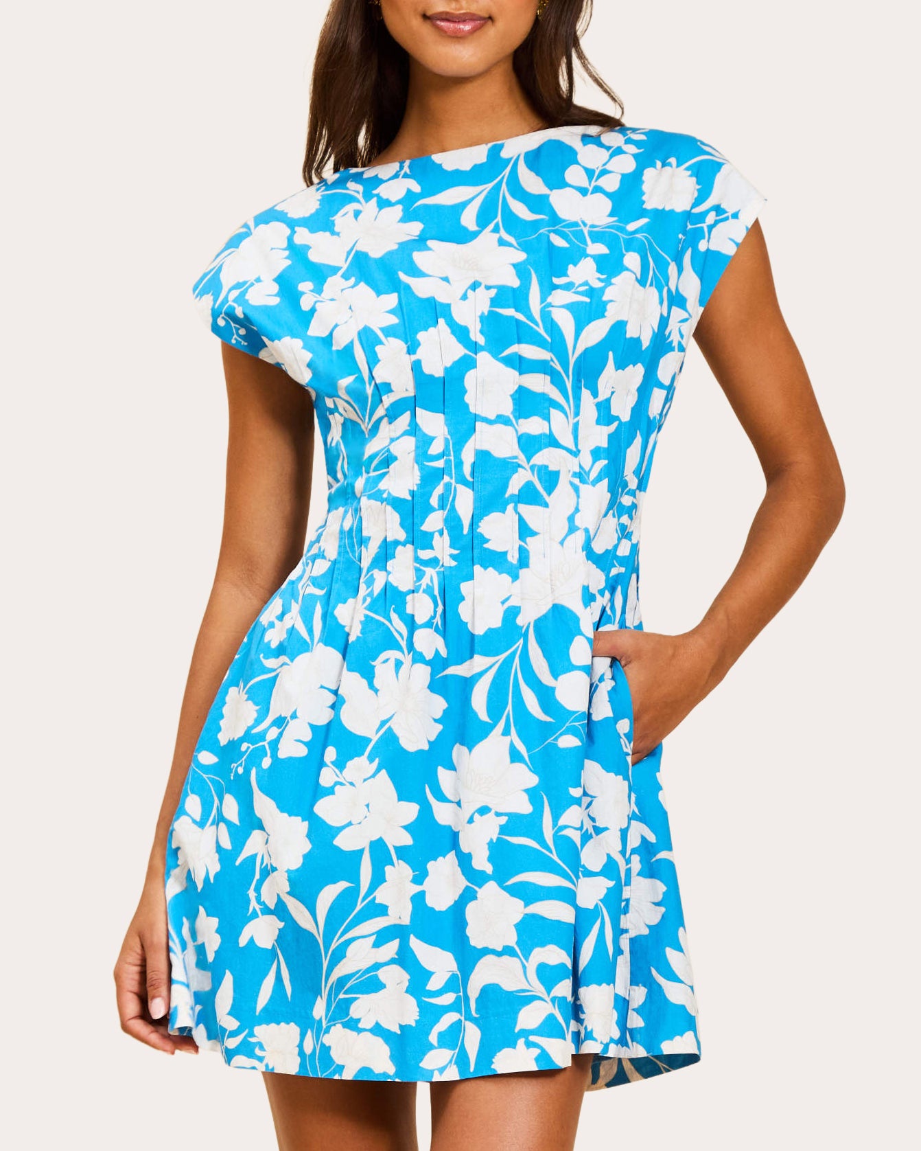 mestiza floral mini dress Mestiza Quinn Floral Poplin Pintucked Mini Dress Size US 0