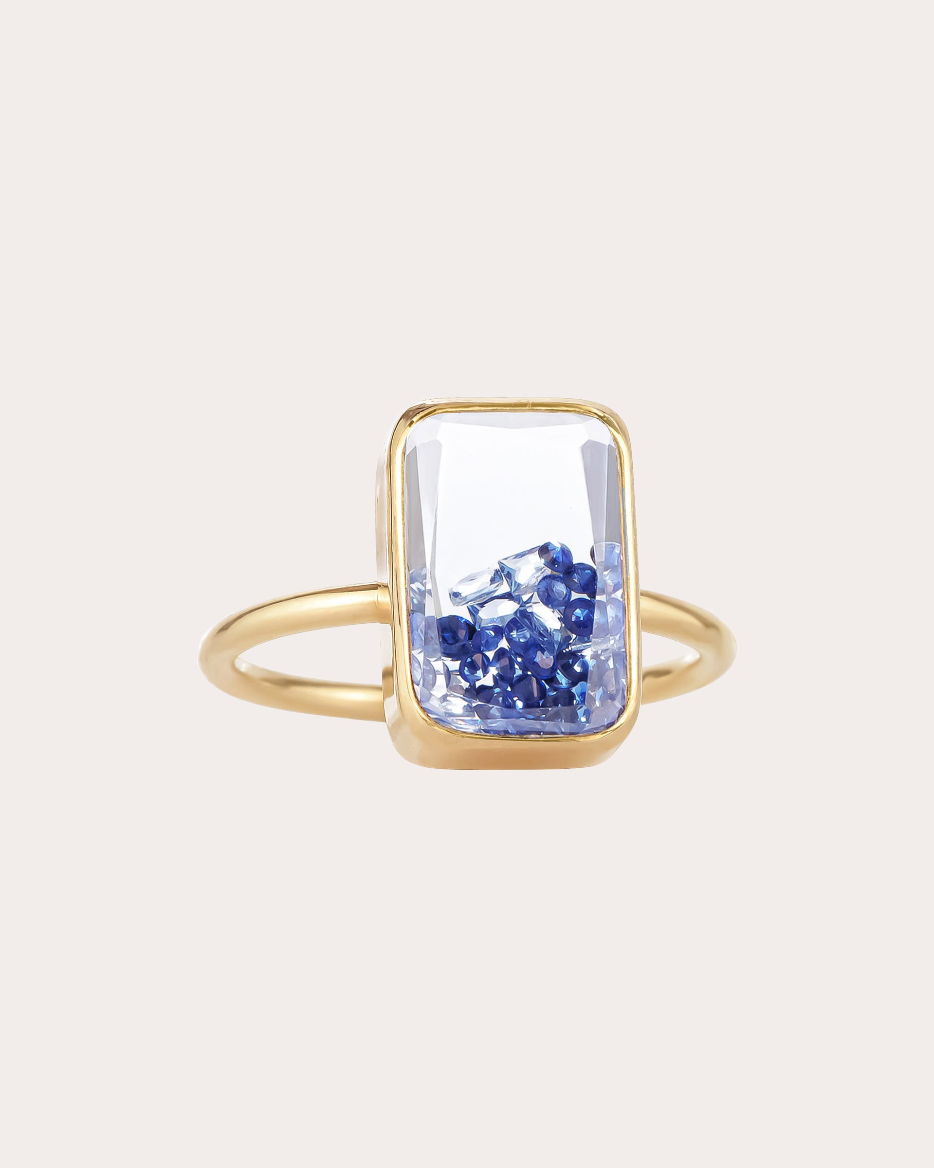 Blue Sapphire Petite Ten Fourteen Ring