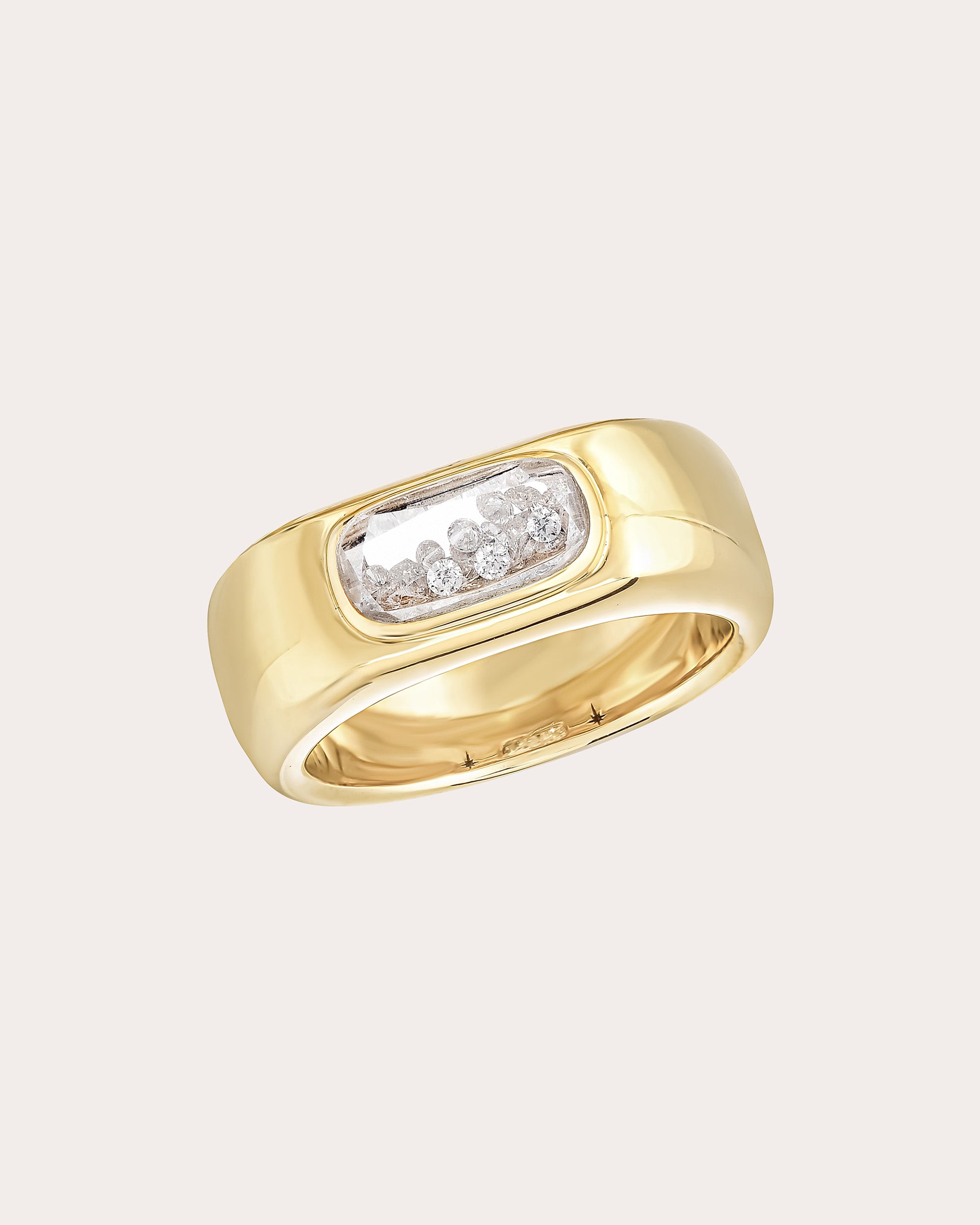 Diamond & 18k Gold Dalila Shaker Cigar Ring