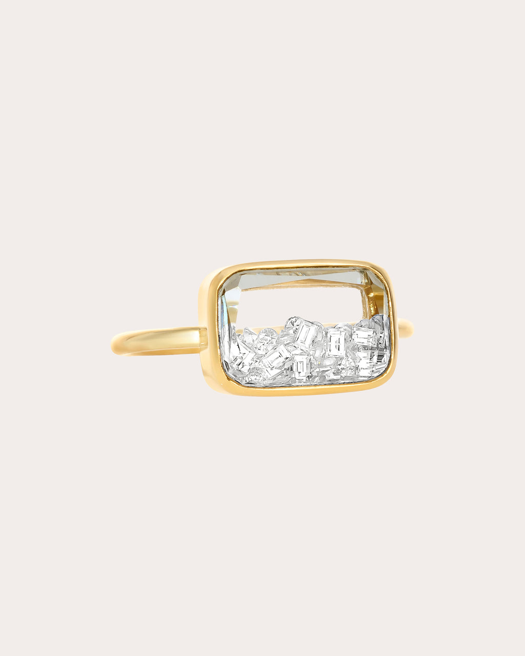 Diamond Ten Fourteen Petite East-West Ring