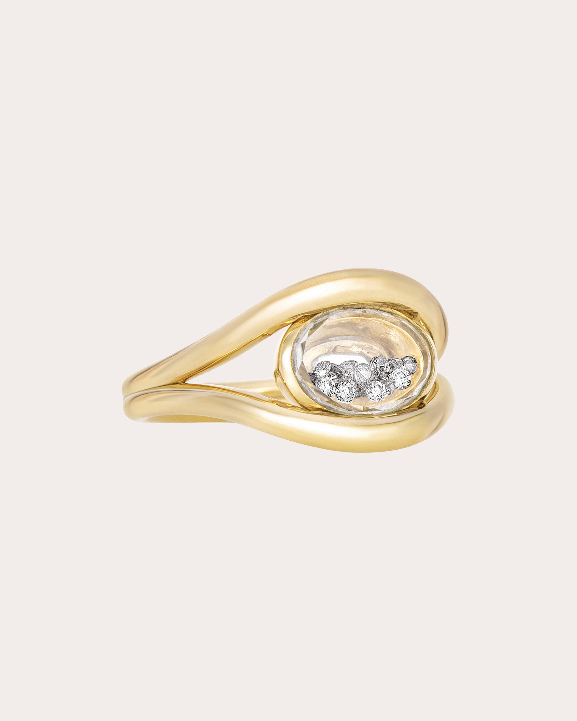 Diamond Cascavel Petite East-West Ring