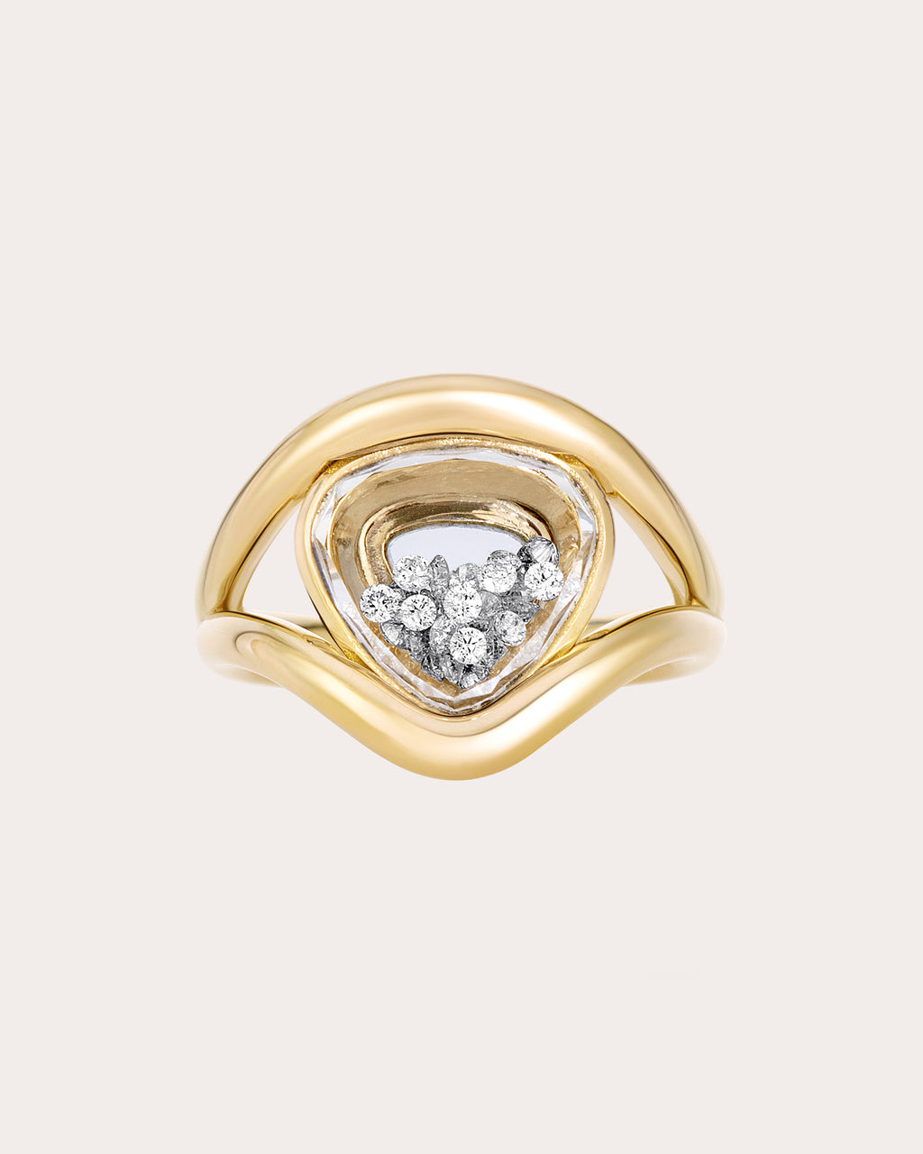 Diamond Cascavel Petite Heart-ish Ring