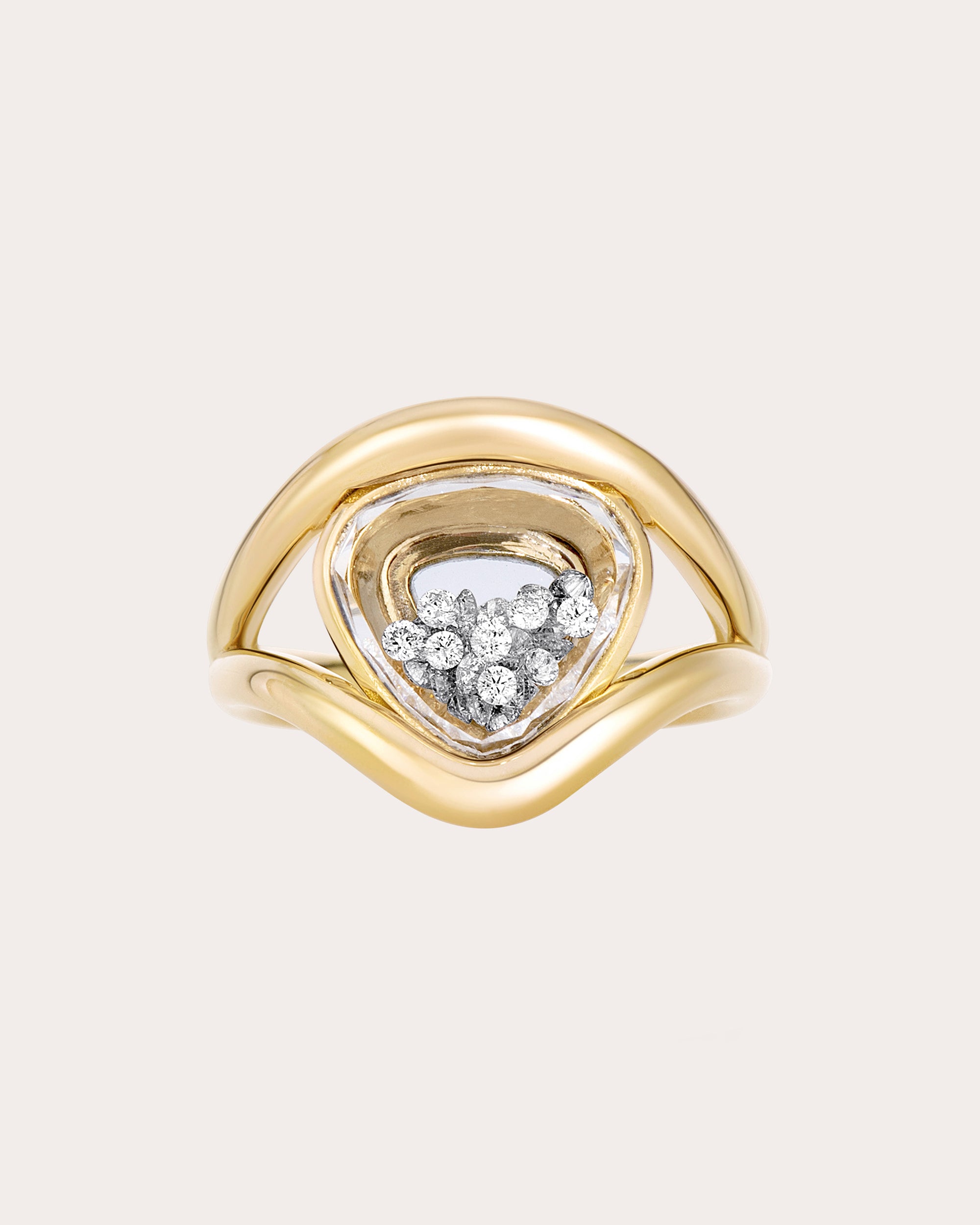 Diamond Cascavel Petite Heart-ish Ring