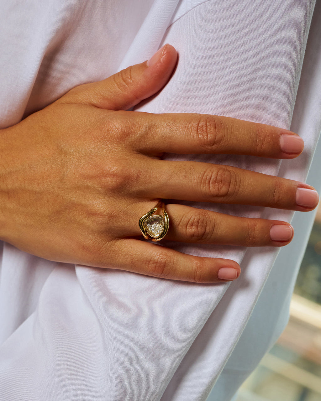Diamond Cascavel Petite Heart-ish Ring