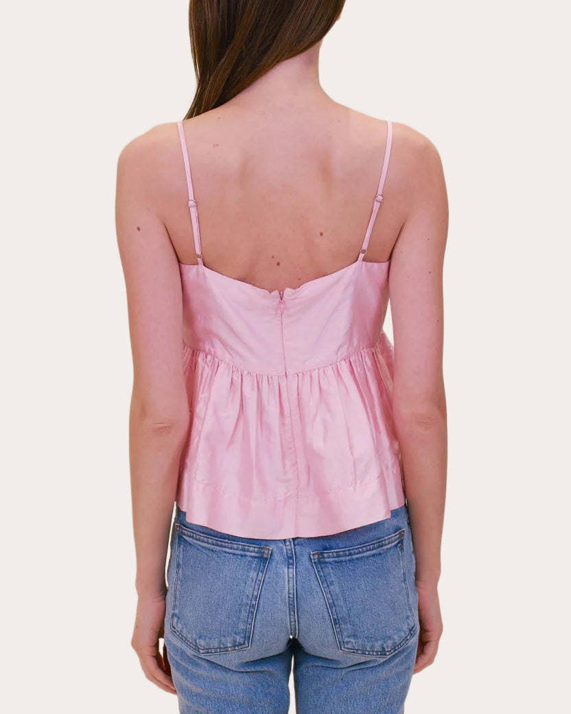 Rachel Taffeta Empire-Waist Top