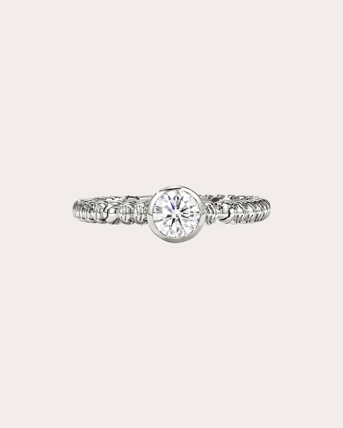 Diamond Solitaire JH Lovestruck™ Heishi Ring