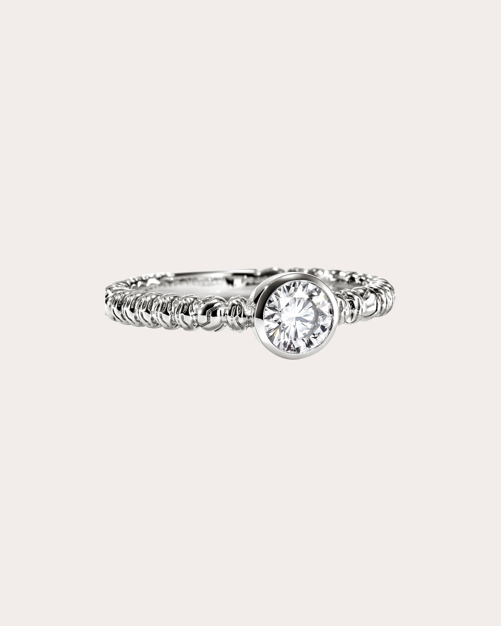 Diamond Solitaire JH Lovestruck™ Heishi Ring