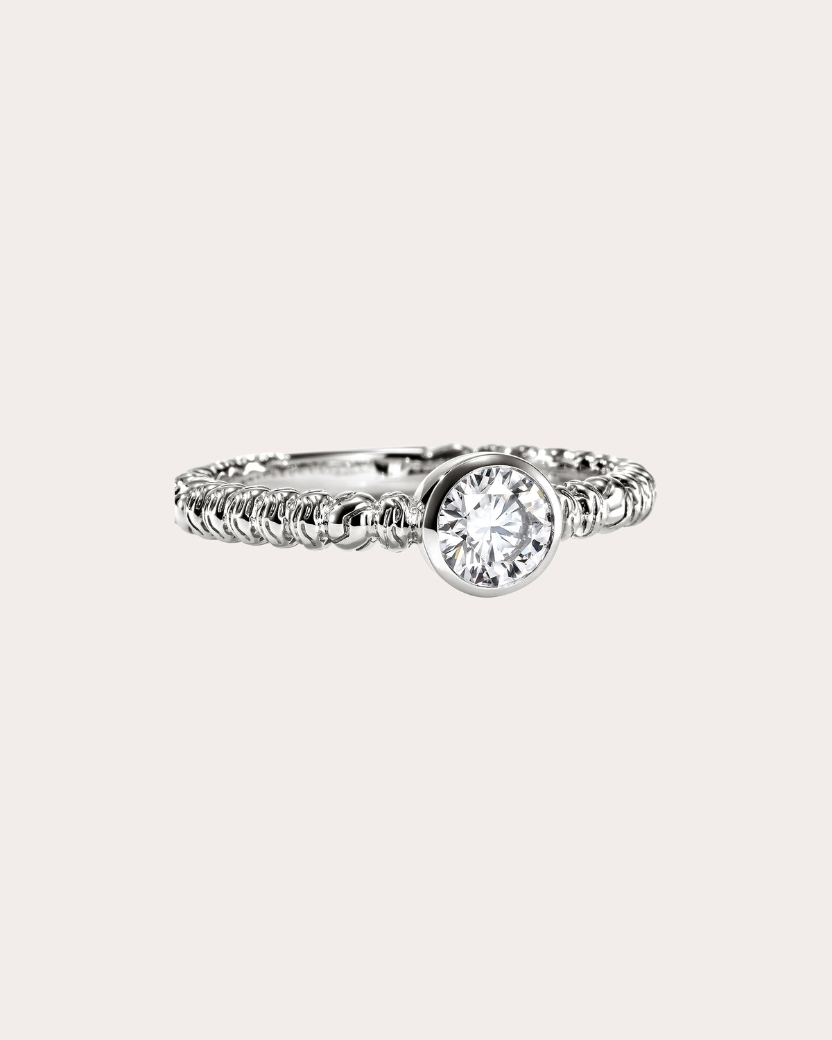 Diamond Solitaire JH Lovestruck™ Heishi Ring