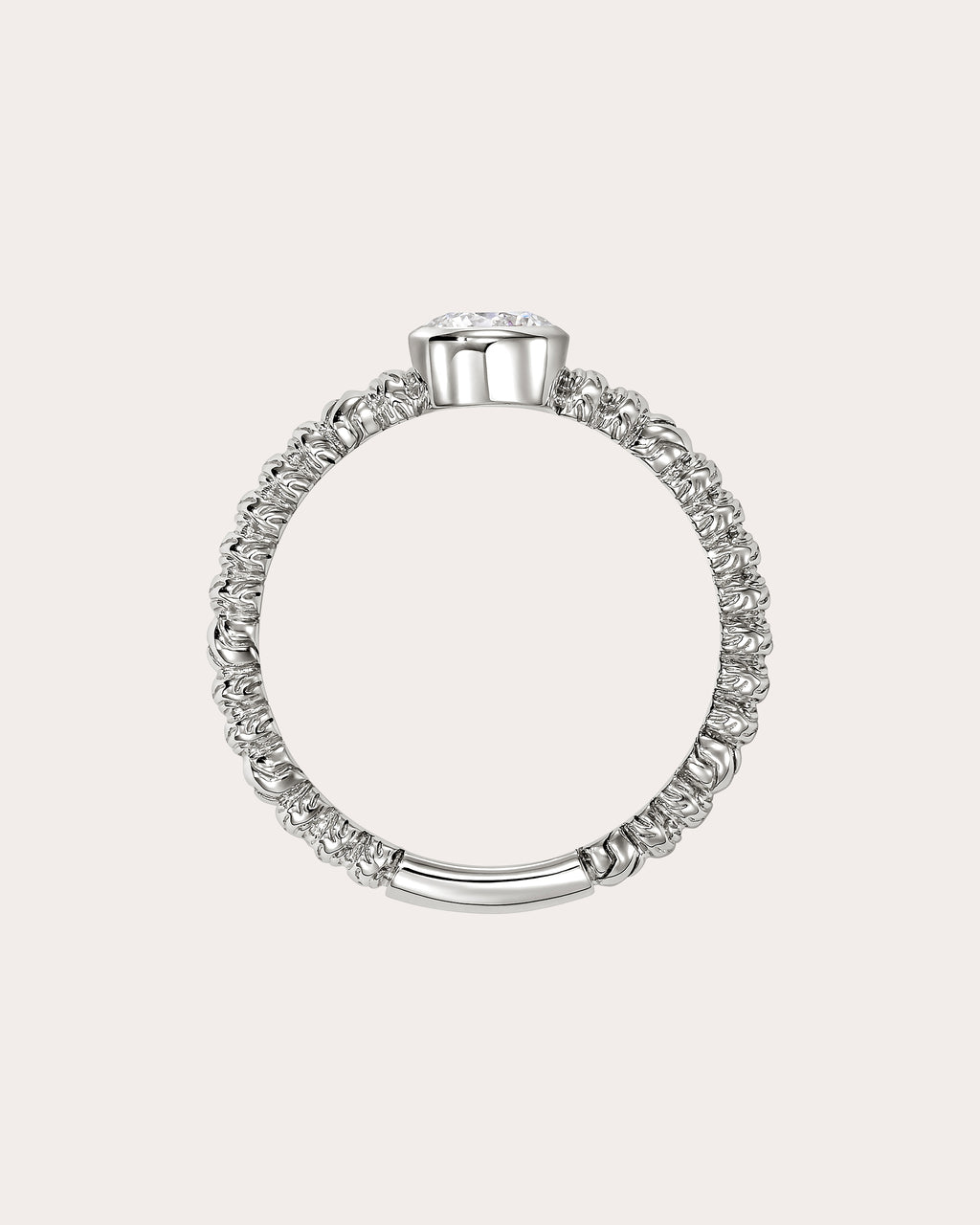 Diamond Solitaire JH Lovestruck™ Heishi Ring