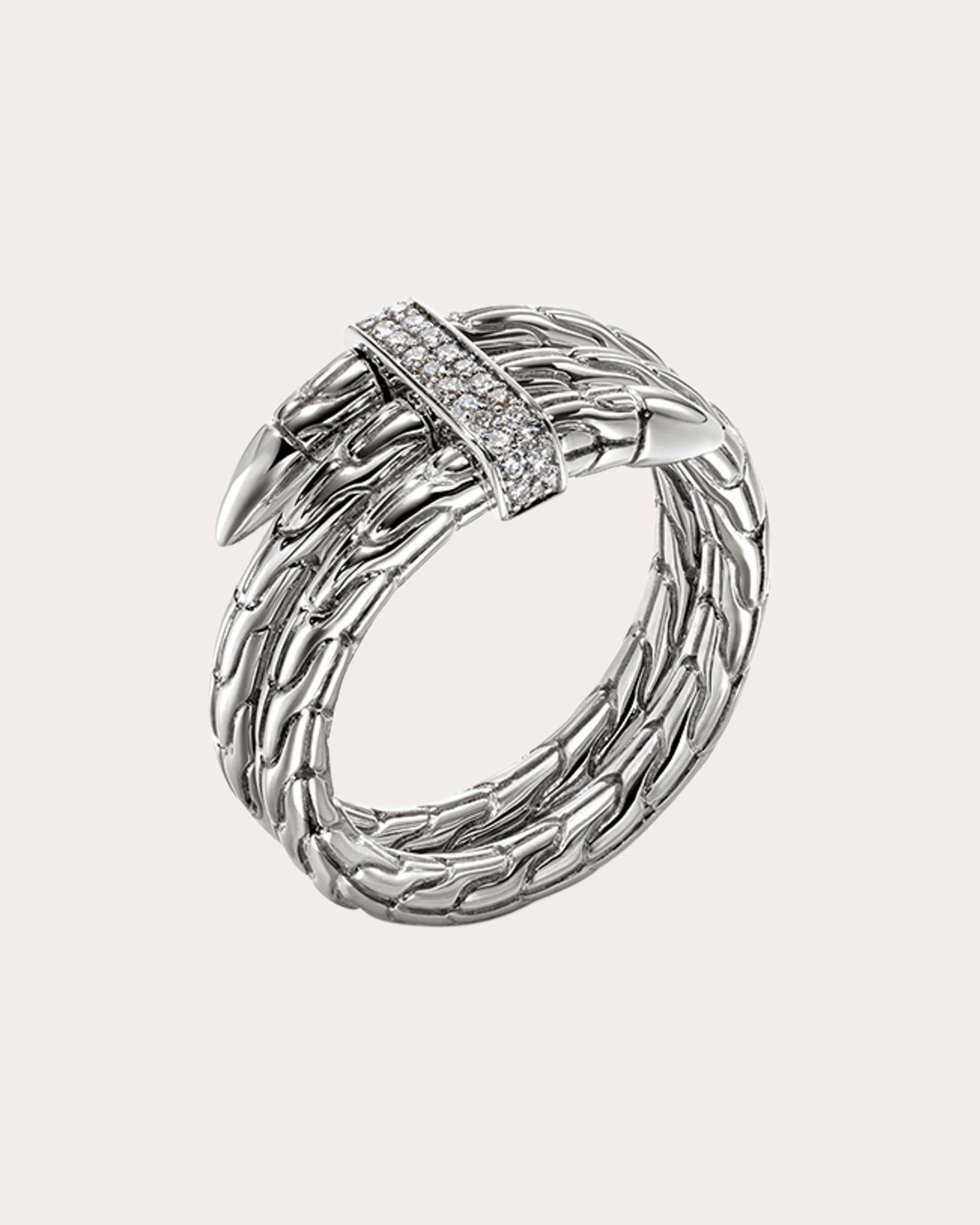 Diamond Wide Spear Ring